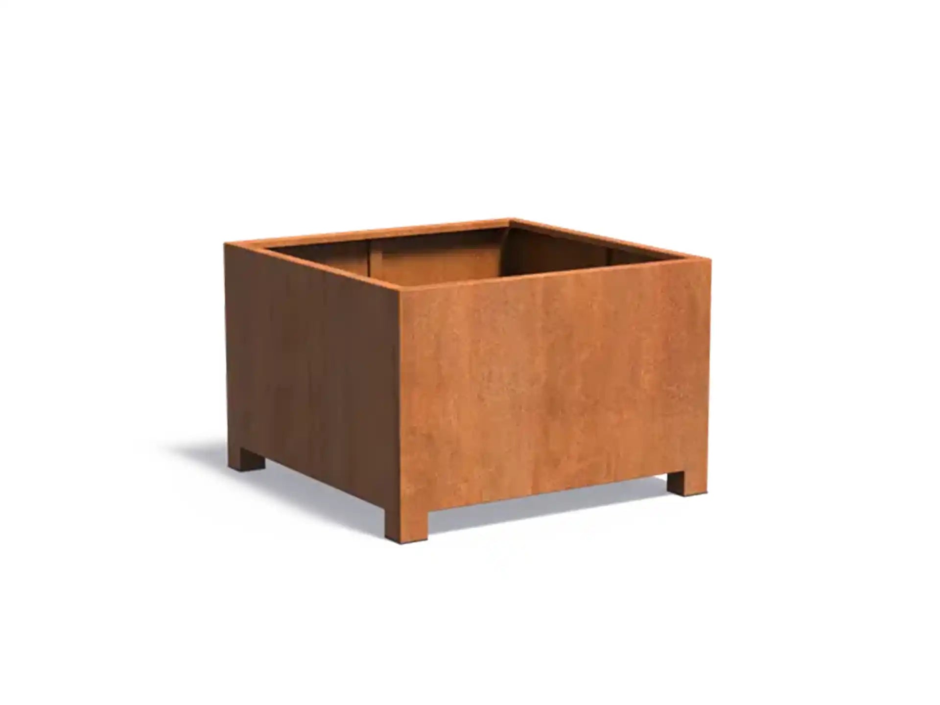 Adezz Carrez Cortenstaal Plantenbak Vierkant met poten 120 x 120 x 80 cm - met bodem