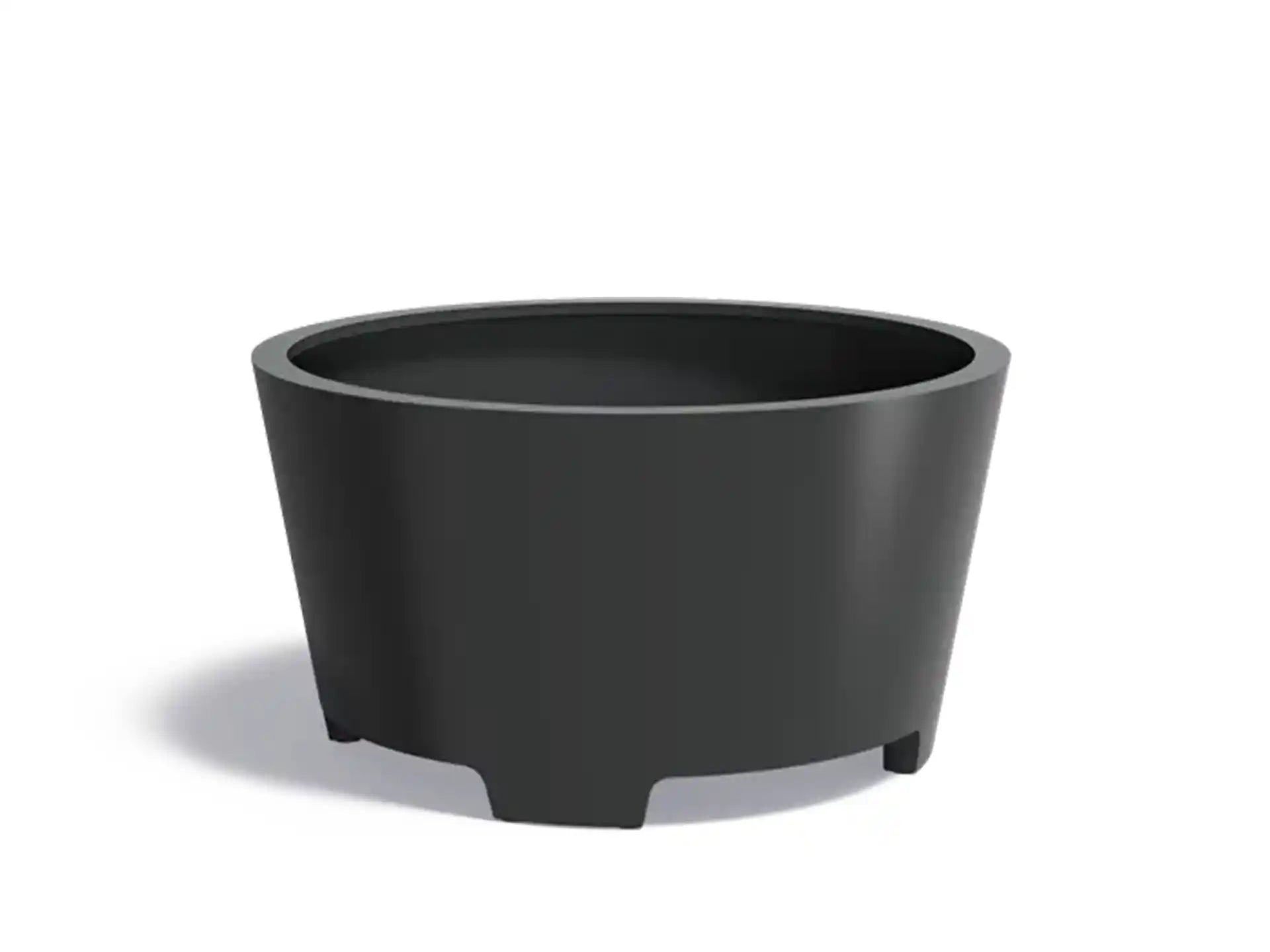 Adezz Conic Aluminium Plantenbak Rond met Poten 150 x 150 x 80 cm Zwartgrijs