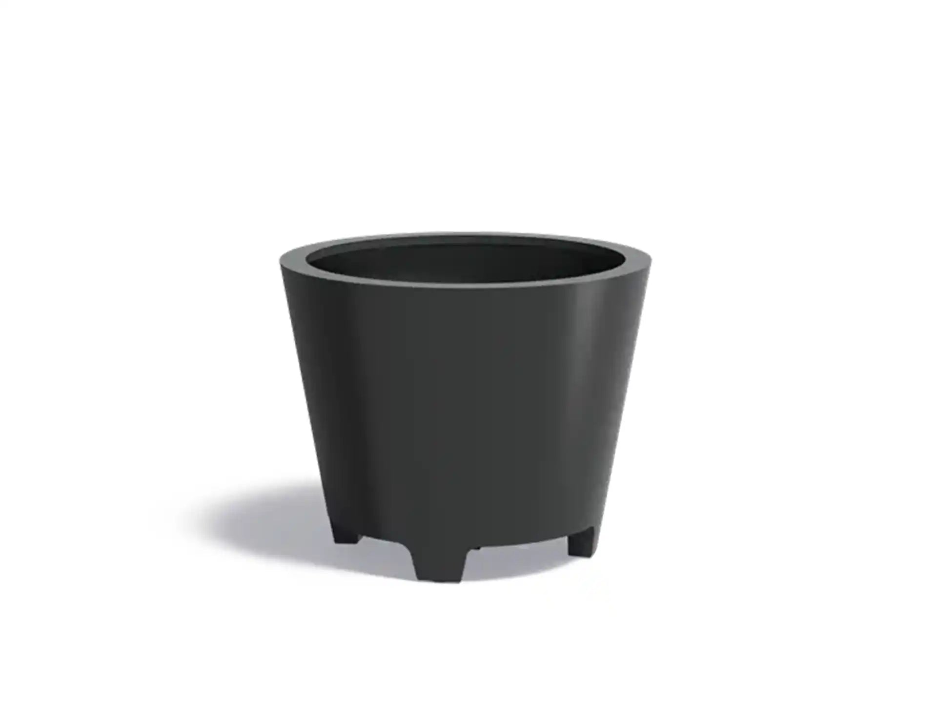 Adezz Conic Aluminium Plantenbak Rond met Poten 100 x 100 x 80 cm Zwartgrijs