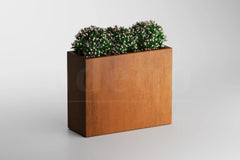 Adeqo cortenstaal plantenbak rechthoek 100 x 40 x 80 cm  - Dikte 2mm - Met bodem