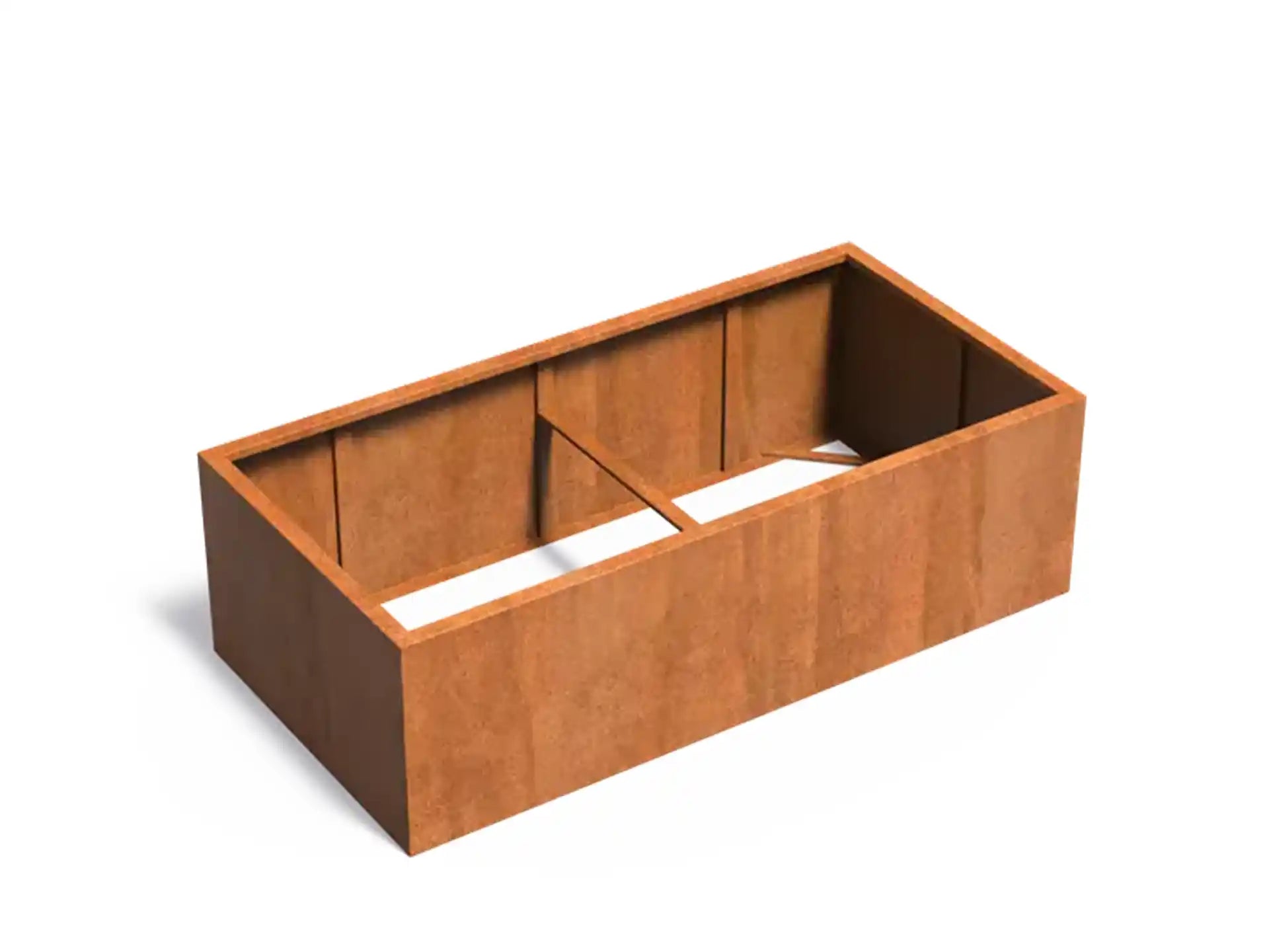 Adezz Carrez Cortenstaal Plantenbak Rechthoek zonder bodem 200 x 100 x 60 cm