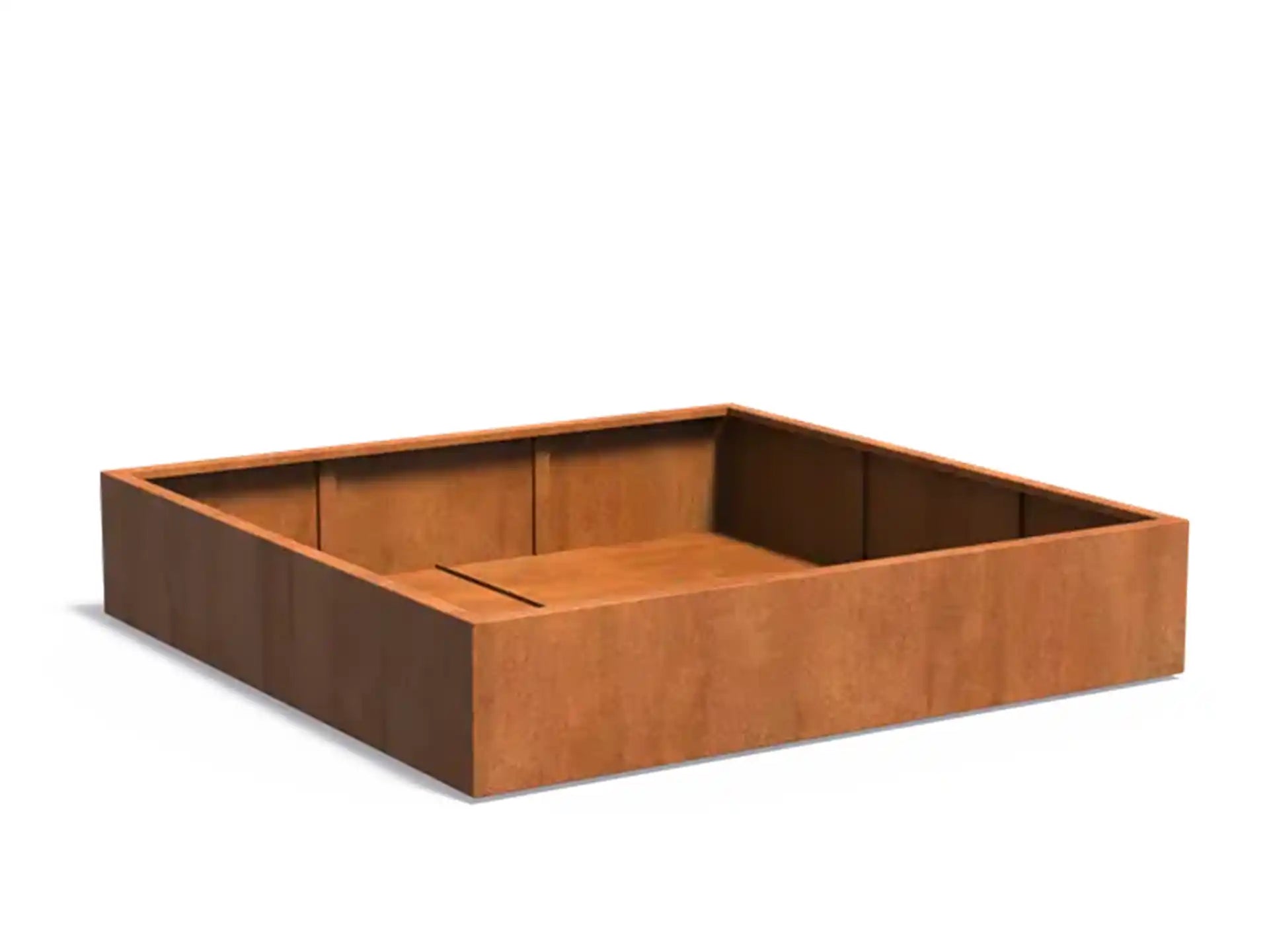 Adezz Carrez Cortenstaal Plantenbak Vierkant 200 x 200 x 40 cm - met bodem