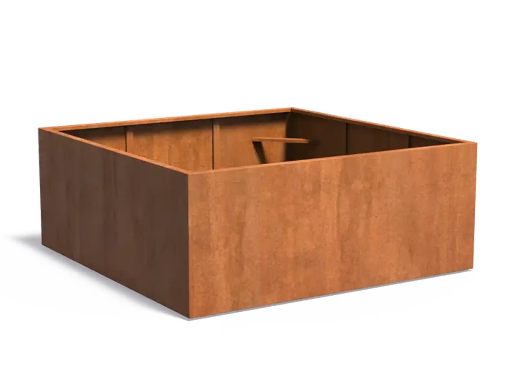 Adezz Carrez Cortenstaal Plantenbak Vierkant 200 x 200 x 80 cm - met bodem