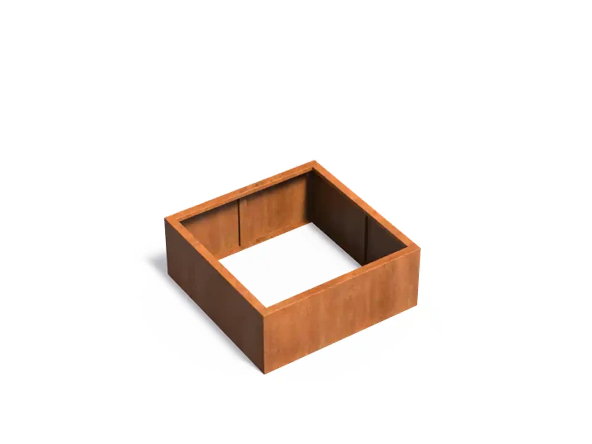 Adezz Carrez Cortenstaal Plantenbak Vierkant zonder bodem 100 x 100 x 40 cm