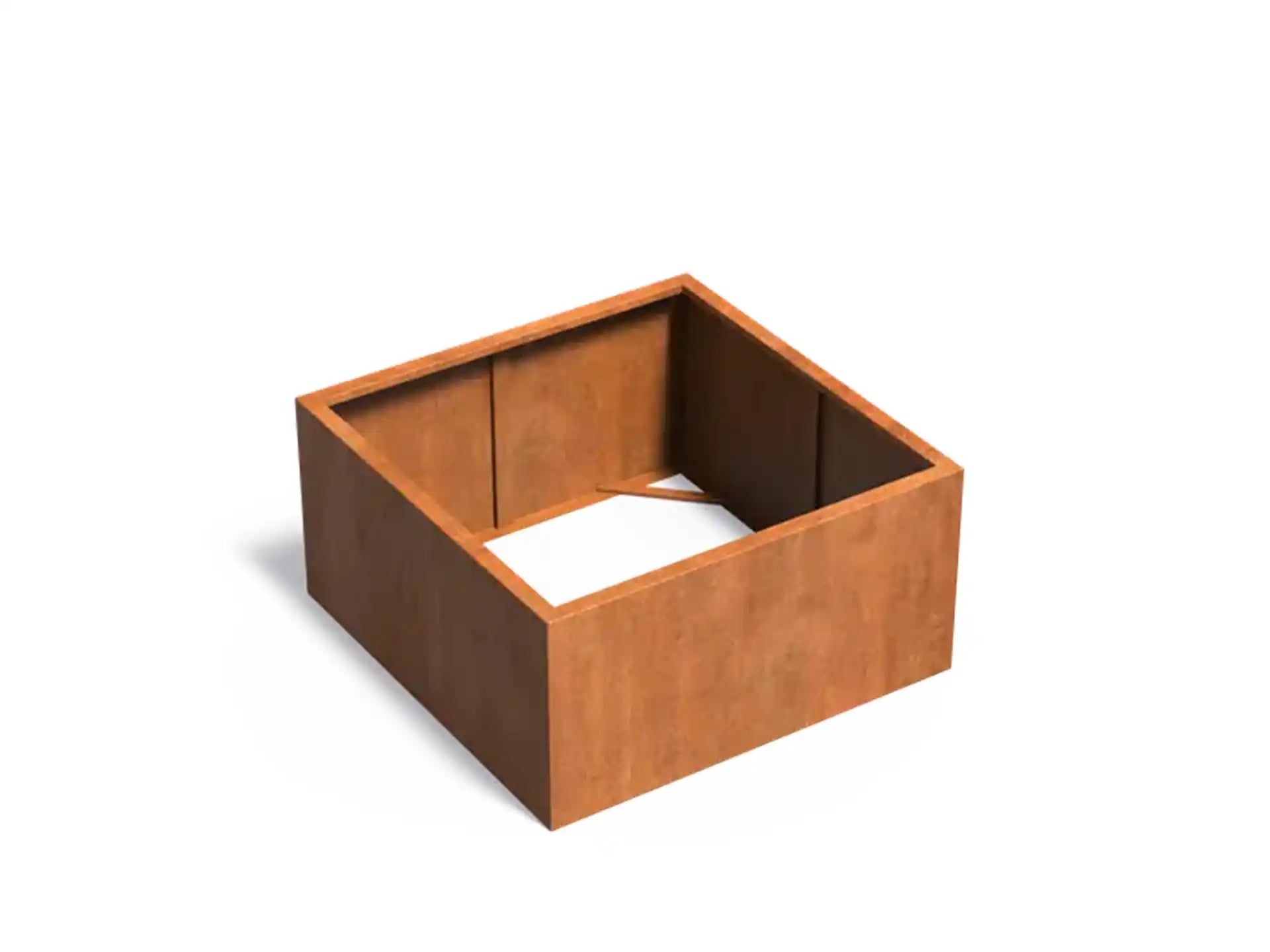 Adezz Carrez Cortenstaal Plantenbak Vierkant zonder bodem 120 x 120 x 60 cm