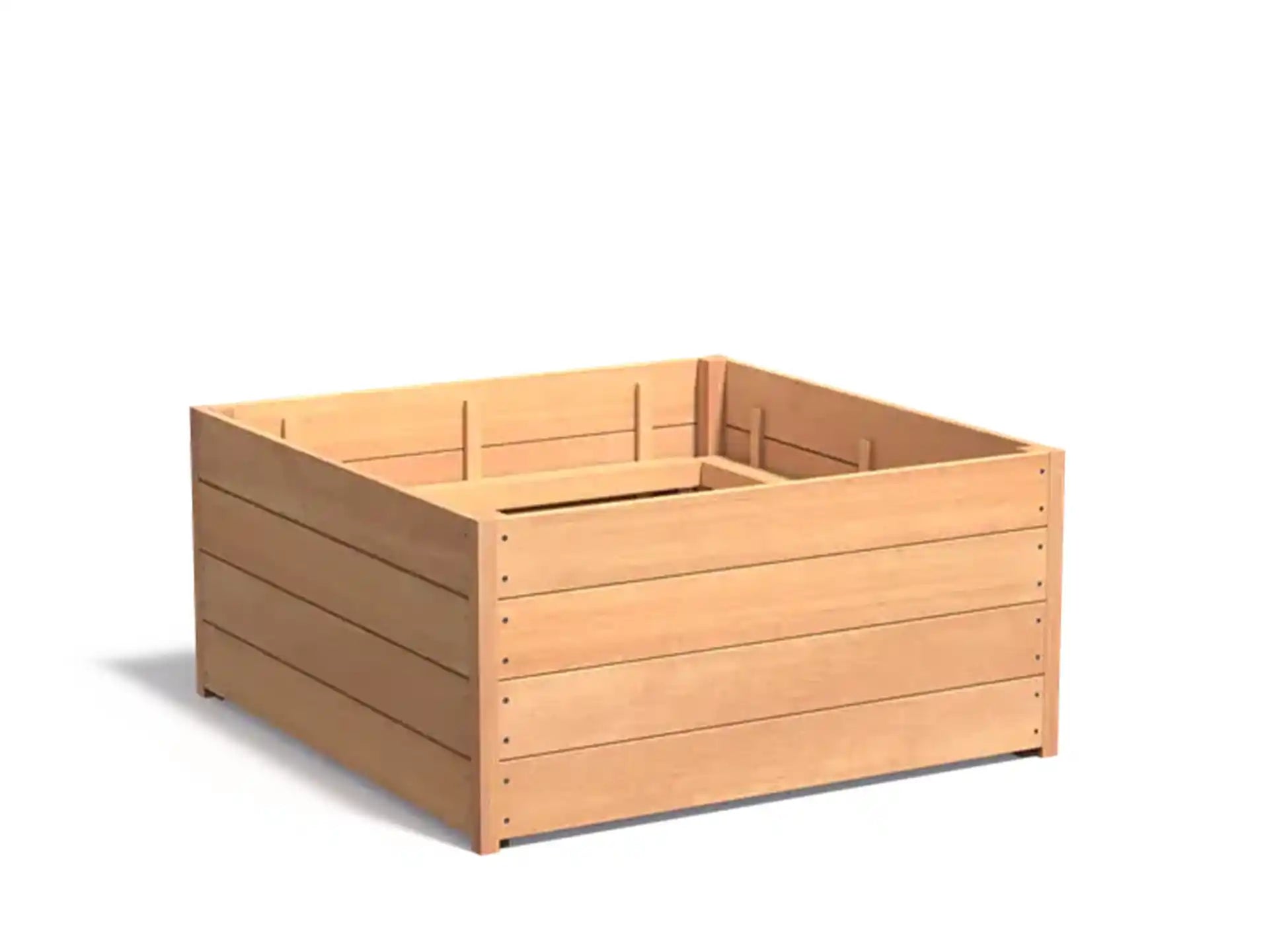 Adezz Carrez Hardhout Plantenbak Vierkant 120 x 120 x 58 cm met bodem