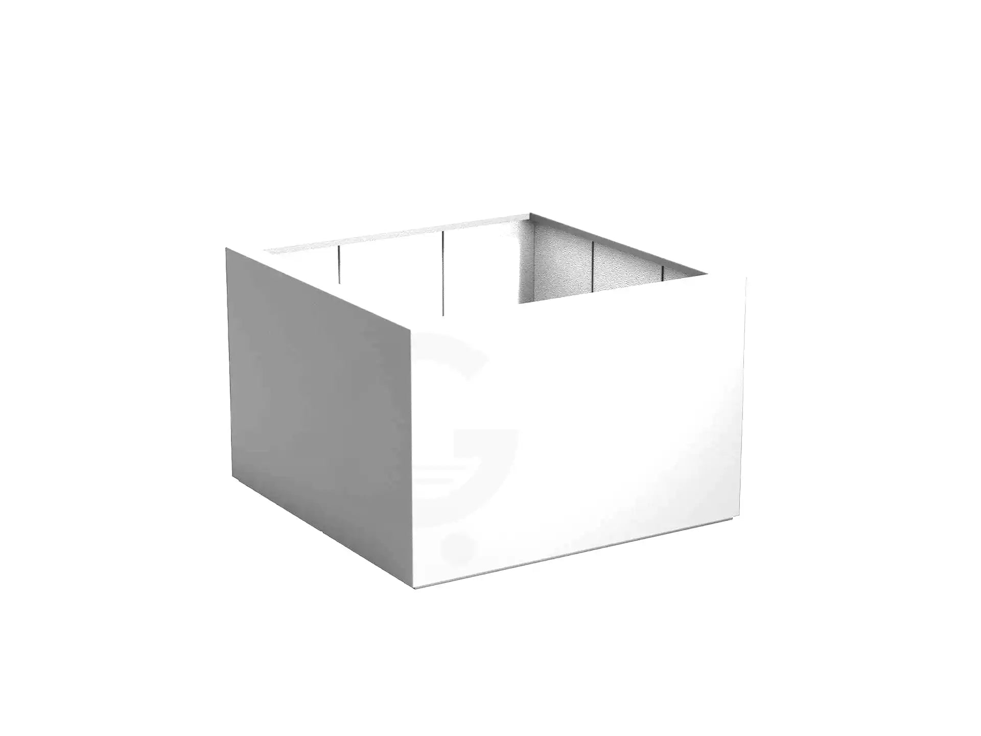 Adezz Carrez Plantenbak Polyester Vierkant 120 x 120 x 80 cm Verkeerswit