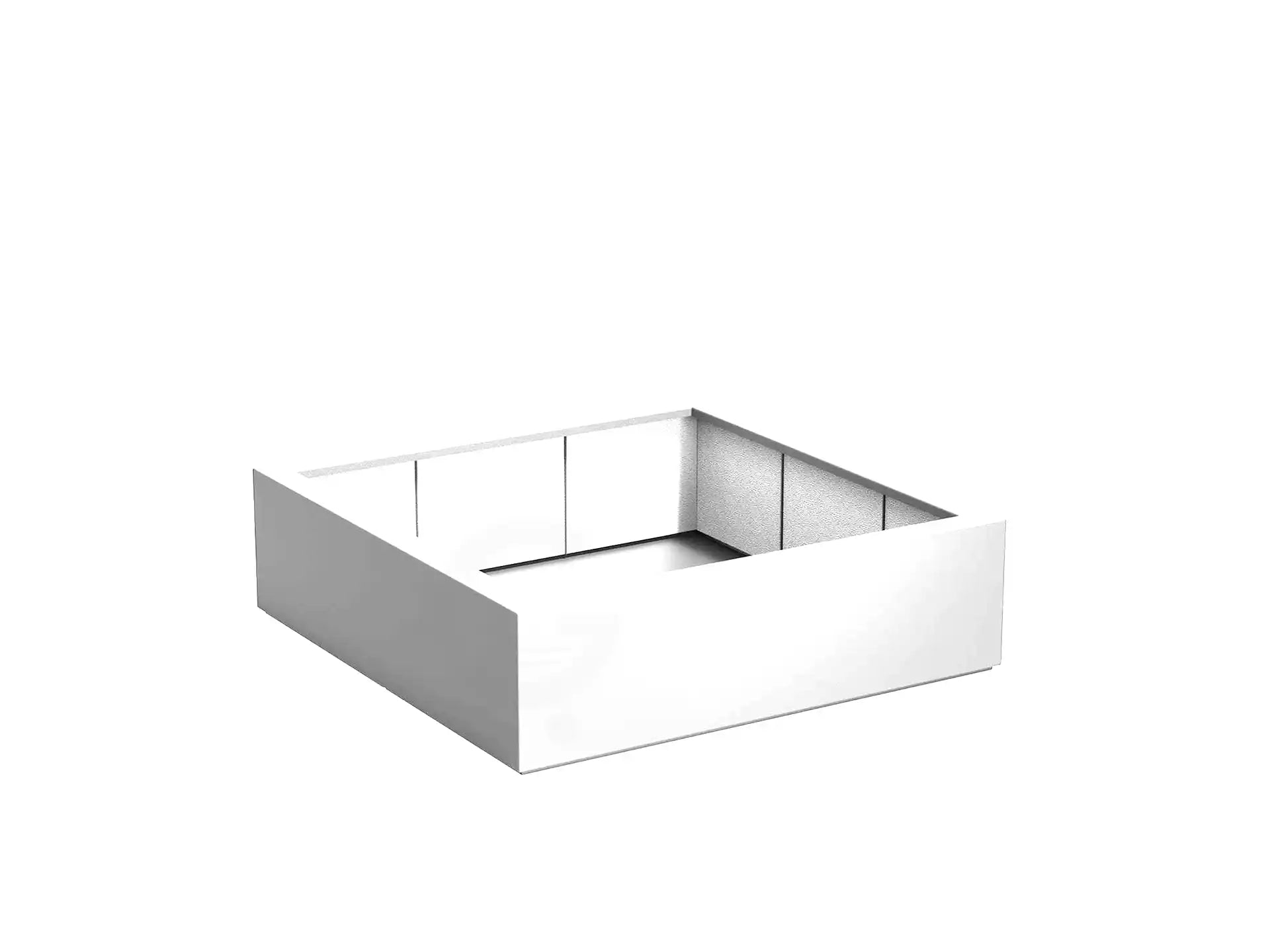 Adezz Carrez Plantenbak Polyester Vierkant 140 x 140 x 40 cm Verkeerswit