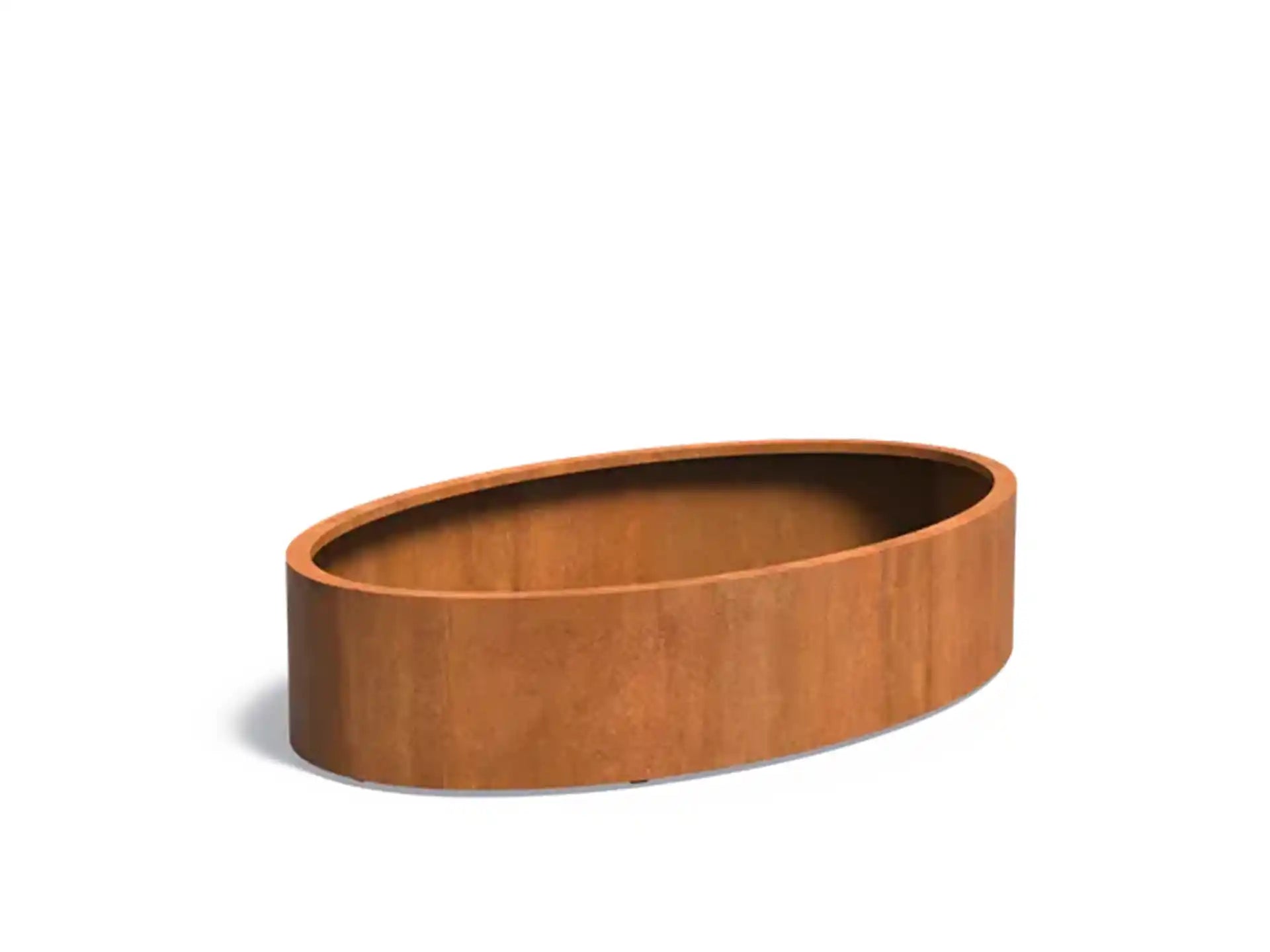 Adezz Ellipse Cortenstaal Plantenbak Ovaal 200 x 120 x 40 cm - met bodem