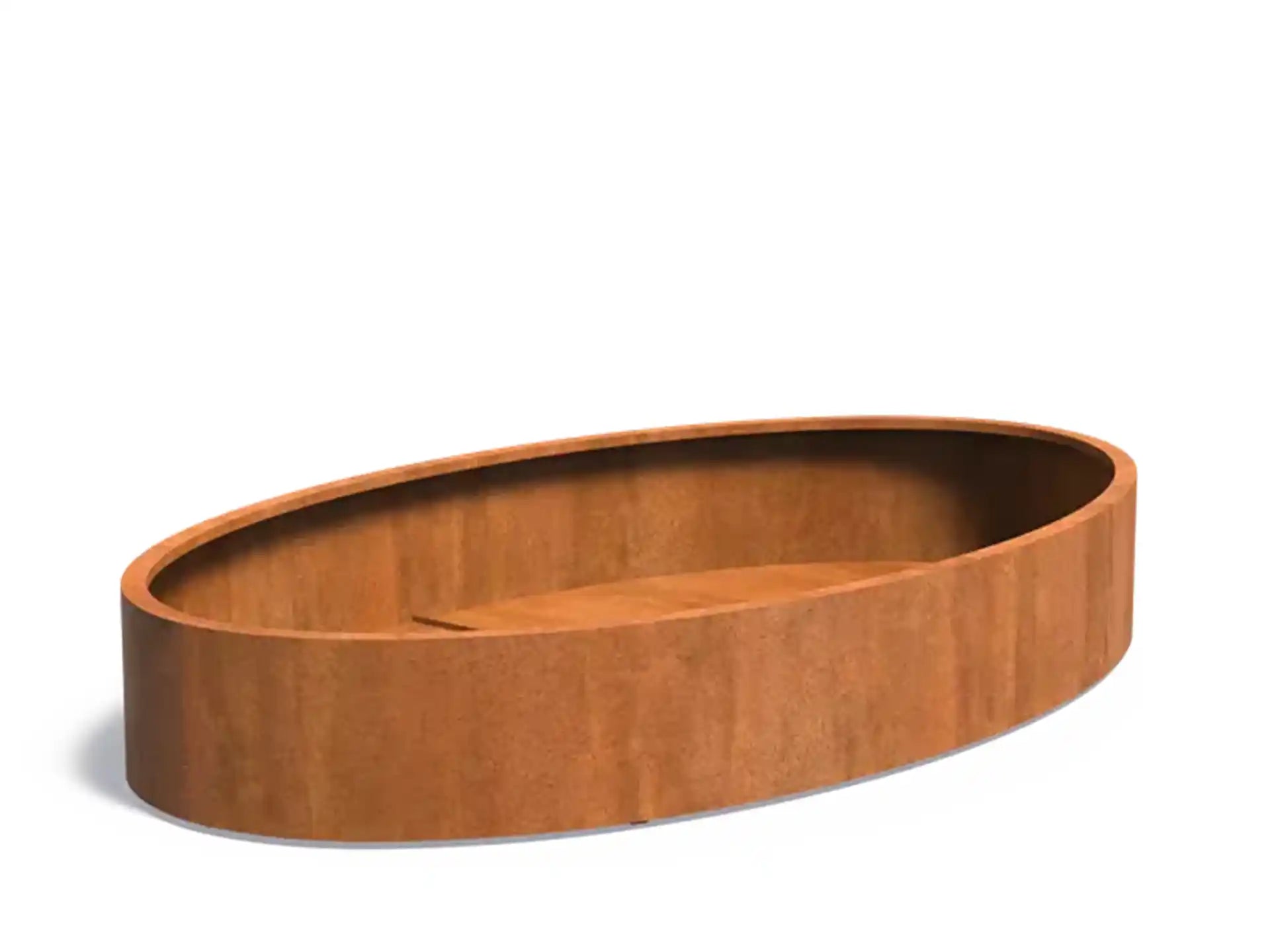 Adezz Ellipse Cortenstaal Plantenbak Ovaal 280 x 160 x 40 cm - met bodem