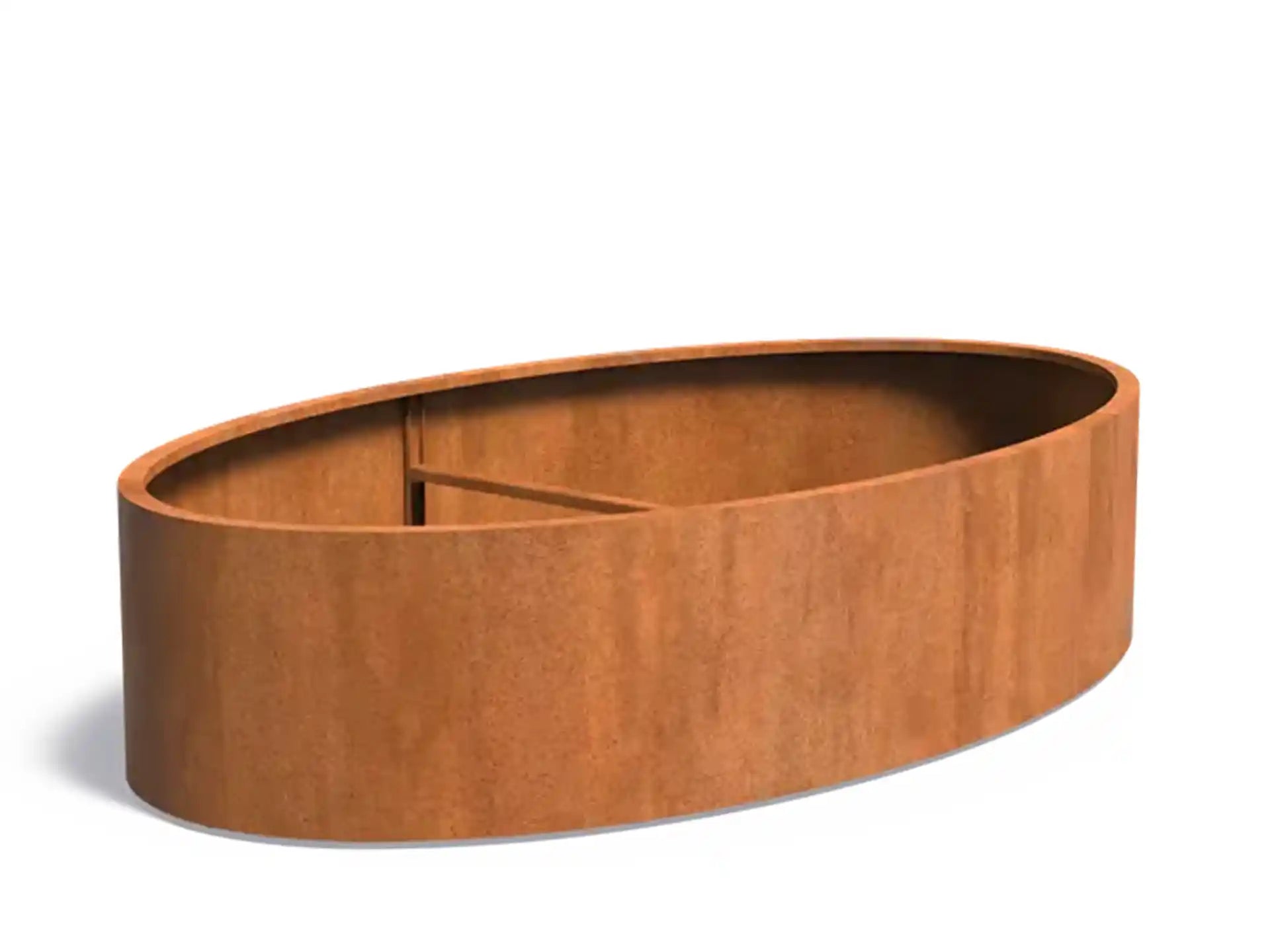 Adezz Ellipse Cortenstaal Plantenbak Ovaal 280 x 160 x 60 cm - met bodem