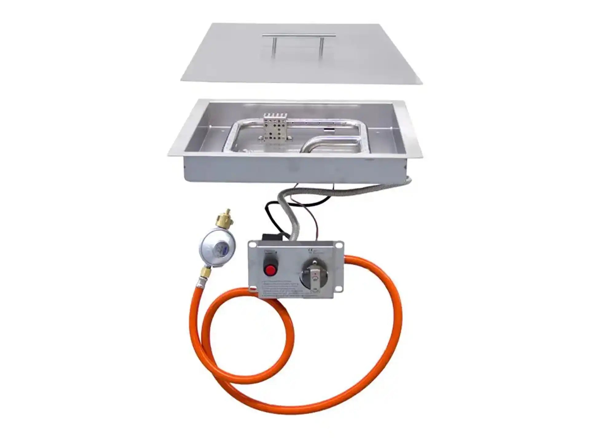 Adezz Forno Brann Inbouwbrander Vierkant 40 x 40 cm | RVS