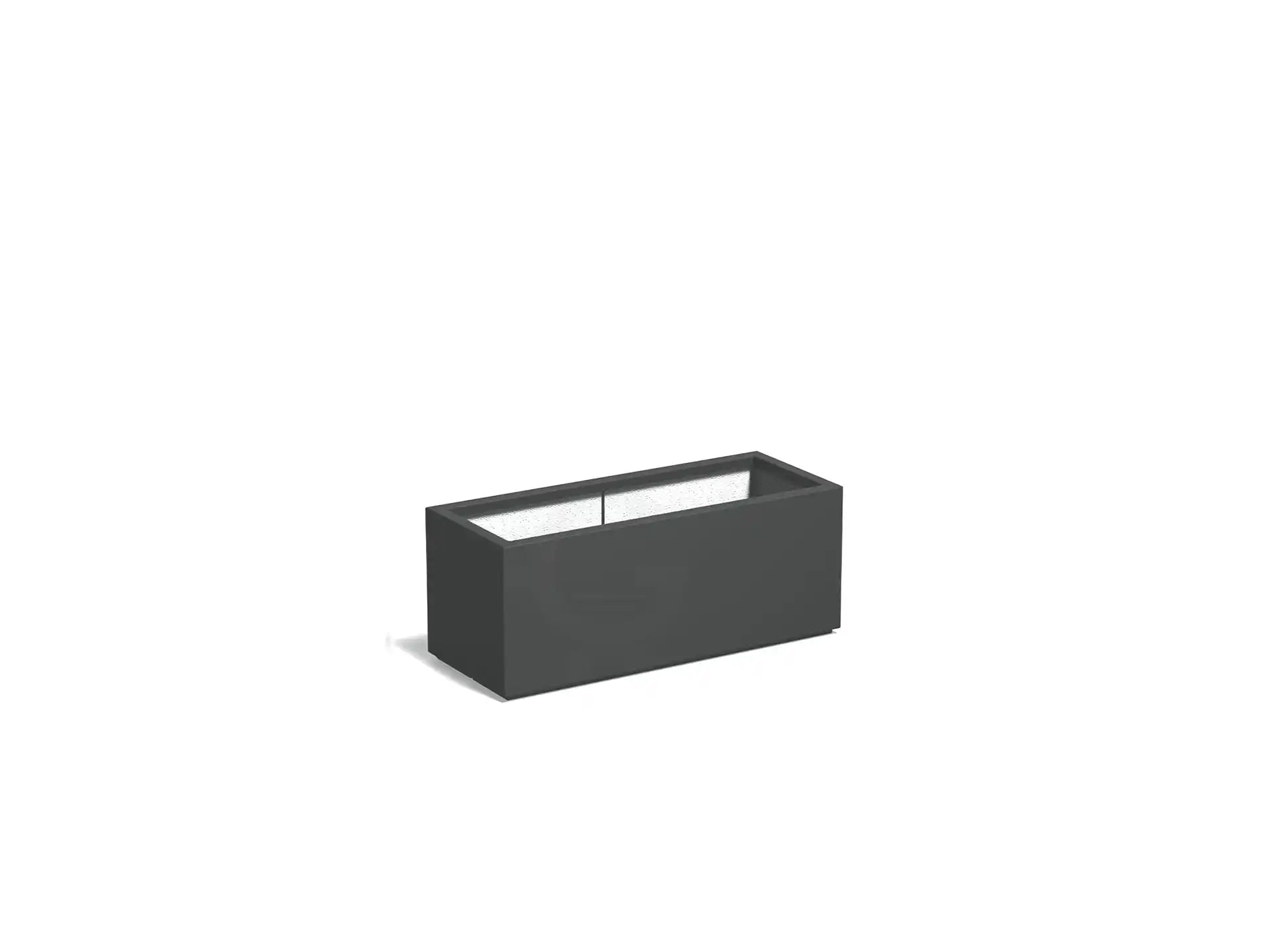 Adezz Carrez Plantenbak Polyester Rechthoek 100 x 40 x 40 cm Antracietgrijs
