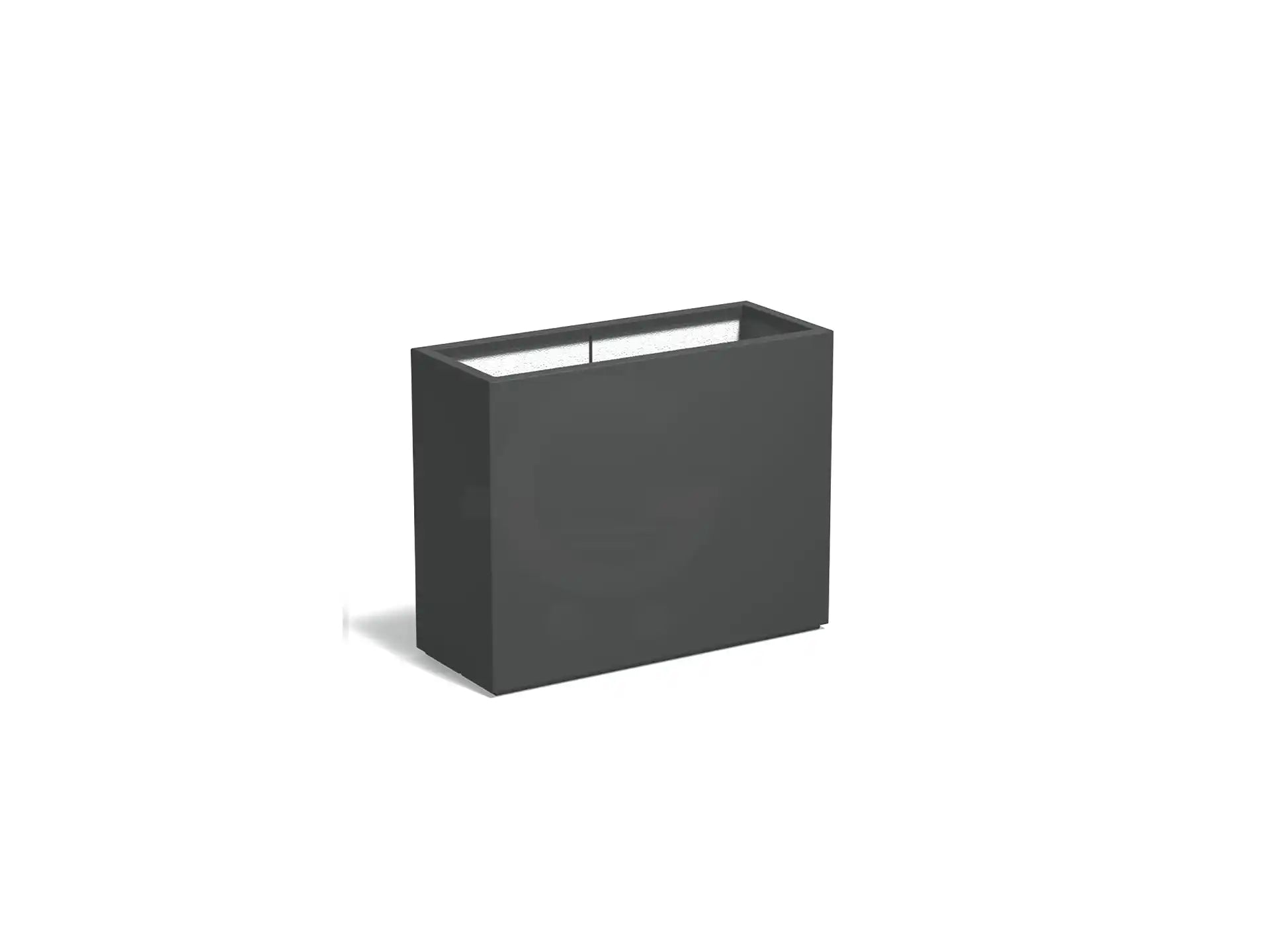 Adezz Carrez Plantenbak Polyester Rechthoek 100 x 40 x 80 cm Antracietgrijs