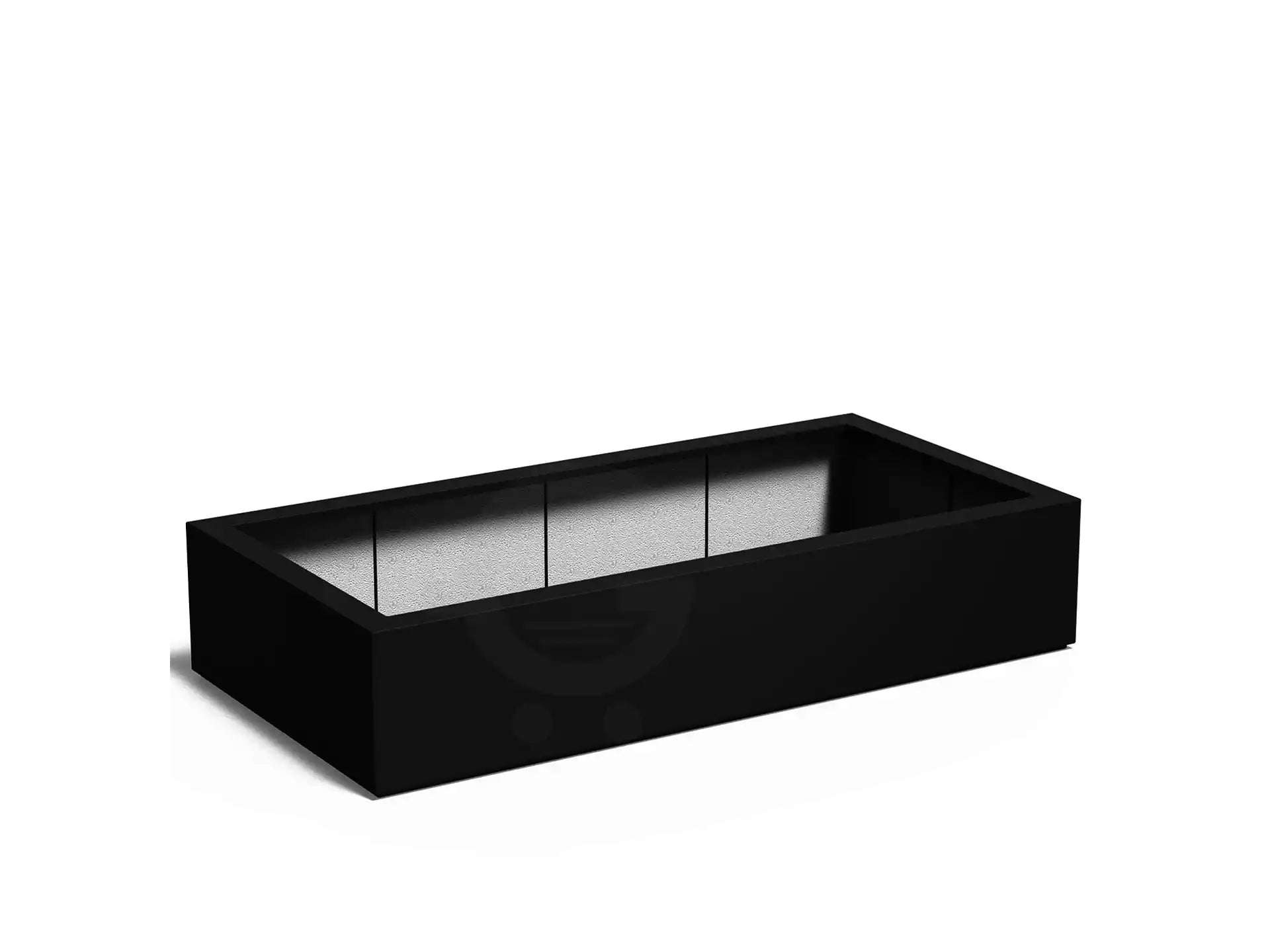 Adezz Carrez Plantenbak Polyester Rechthoek 200 x 100 x 40 cm Gitzwart