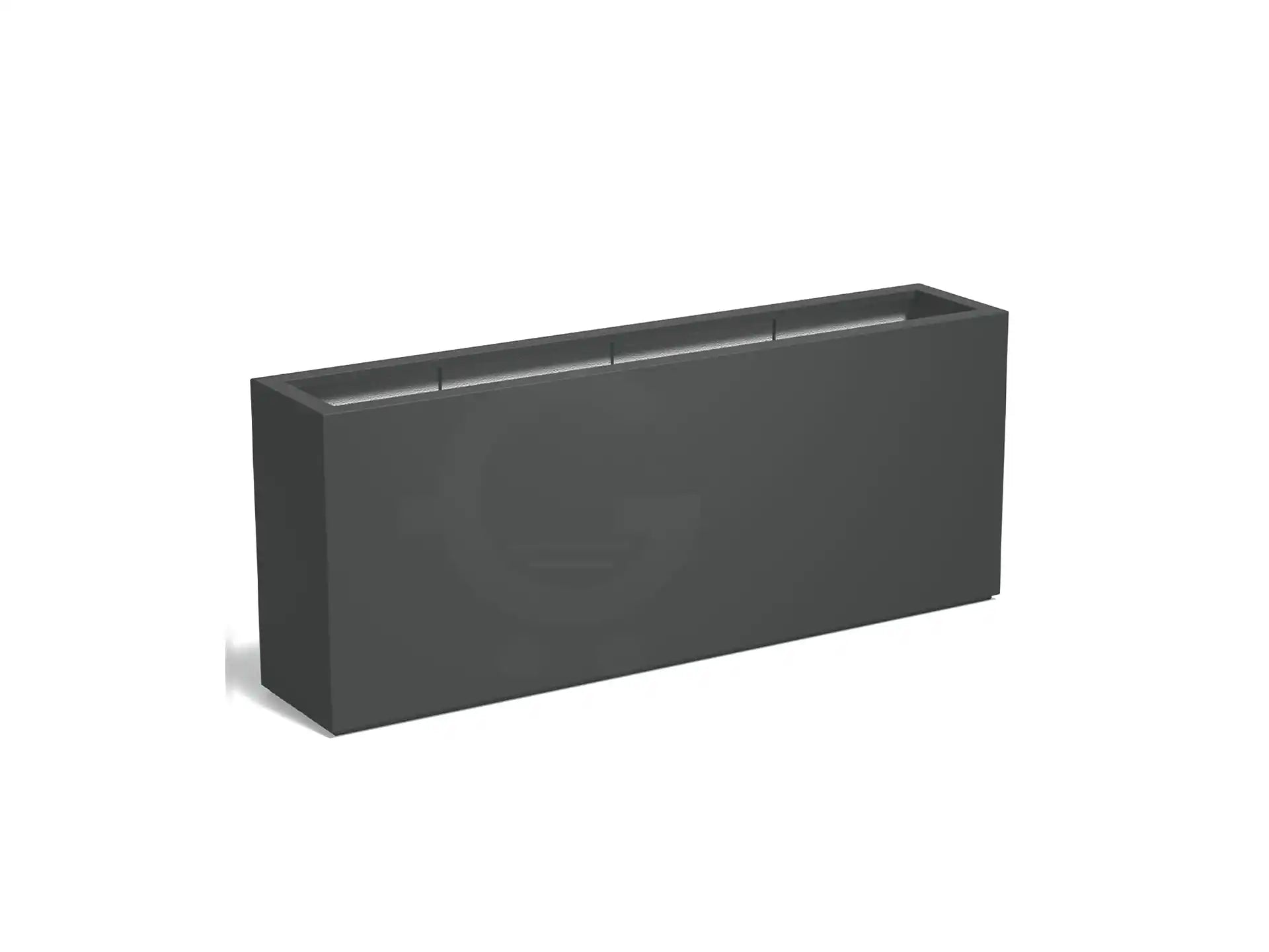 Adezz Carrez Plantenbak Polyester Rechthoek 200 x 40 x 80 cm Antracietgrijs