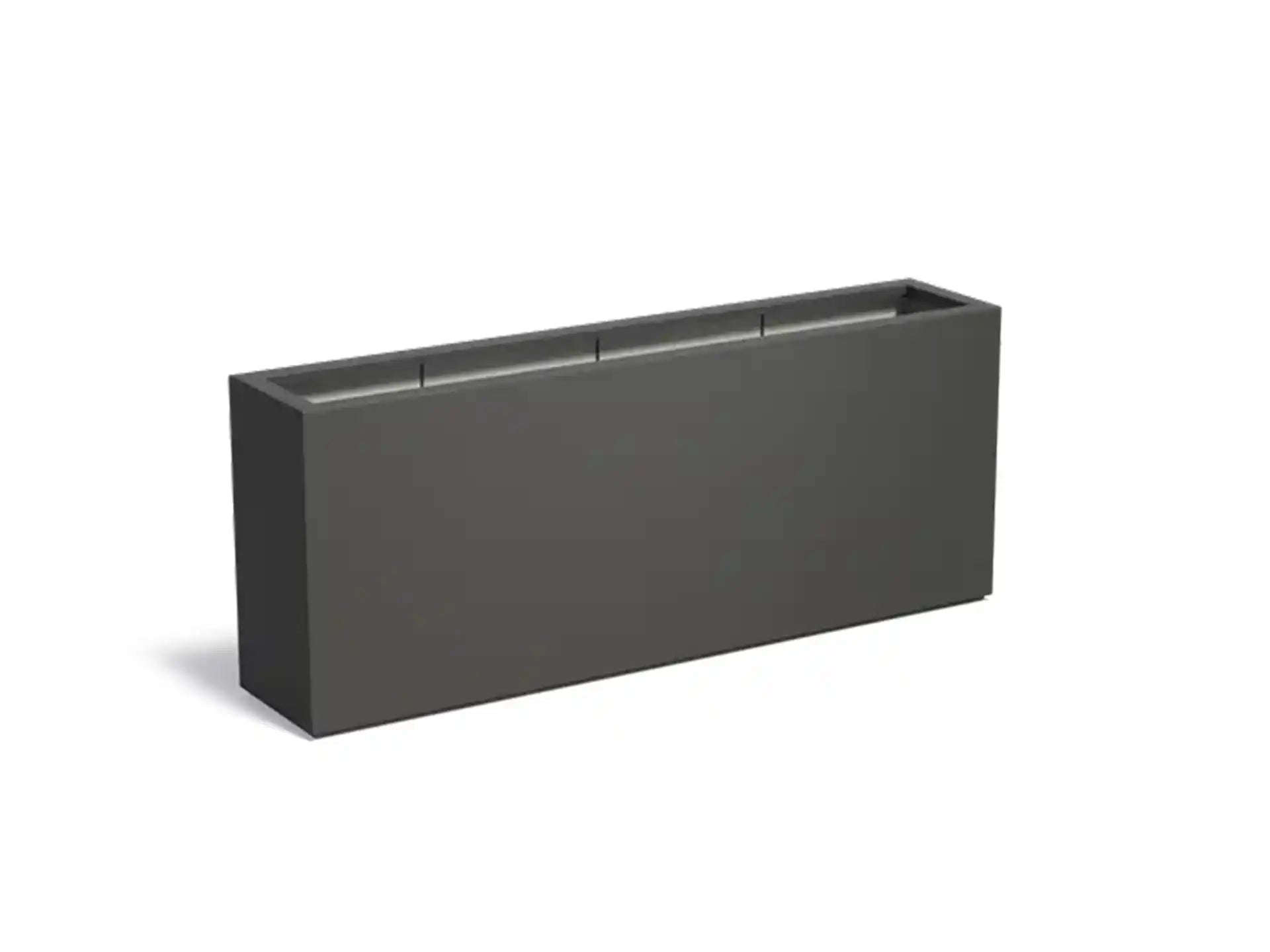 Adezz Carrez Plantenbak Polyester Rechthoek 200 x 40 x 80 cm Zwartgrijs