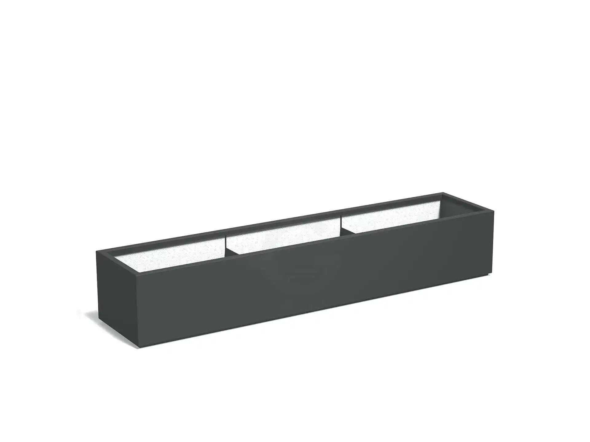 Adezz Carrez Plantenbak Polyester Rechthoek 230 x 50 x 40 cm Antracietgrijs