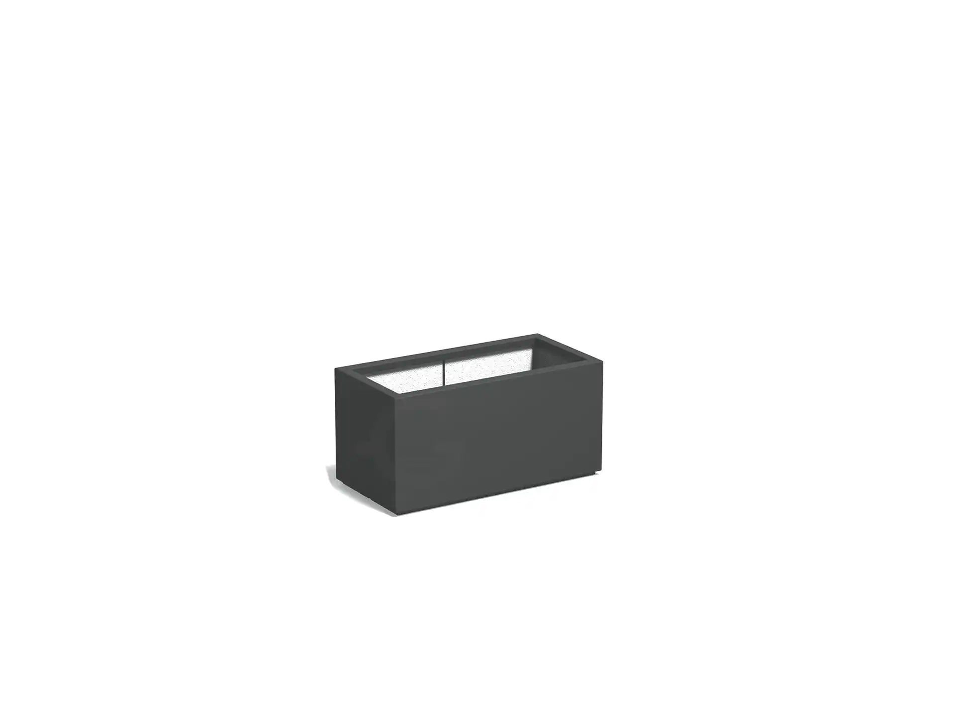 Adezz Carrez Plantenbak Polyester Rechthoek 80 x 40 x 40 cm Antracietgrijs