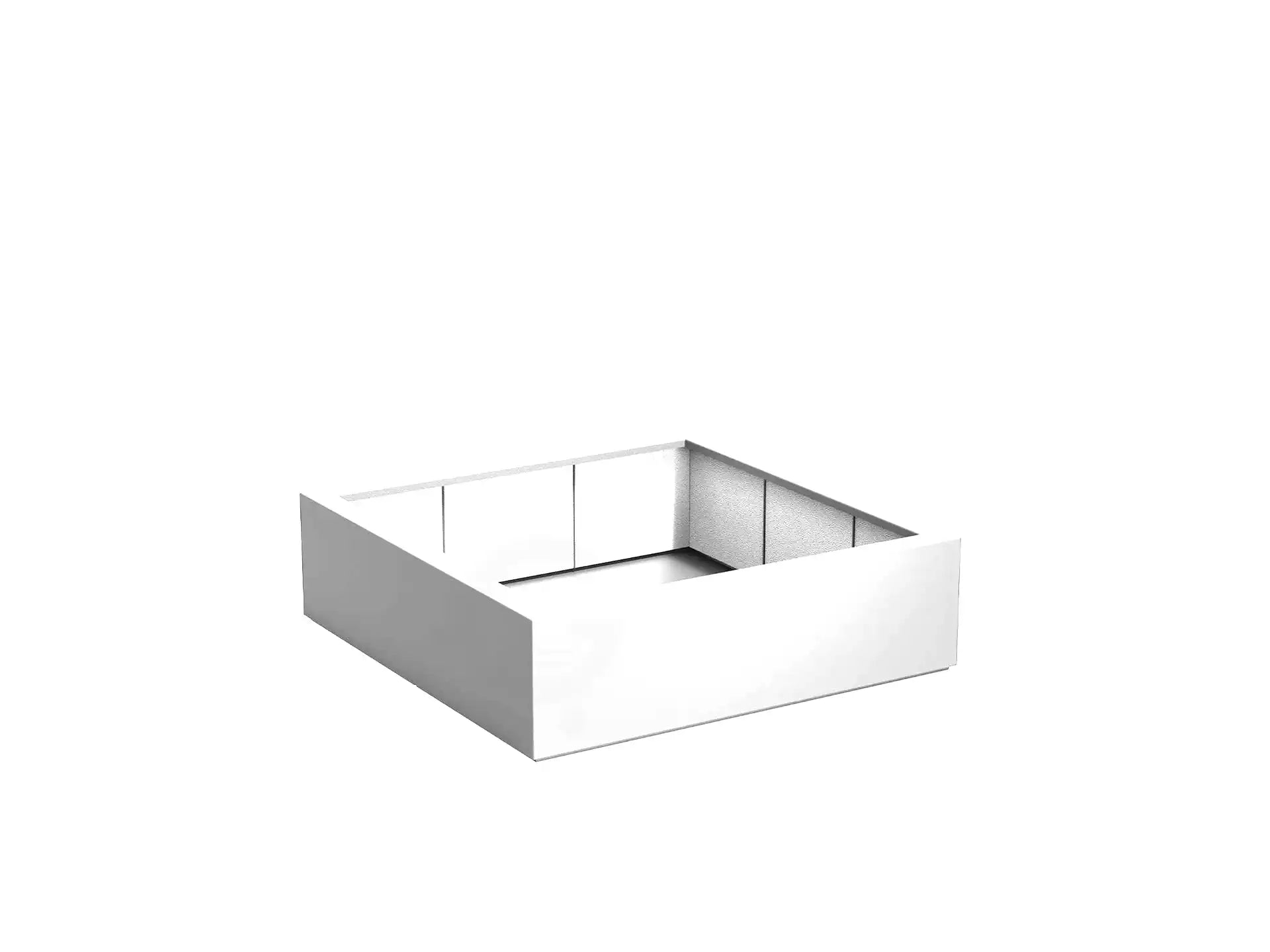 Adezz Carrez Plantenbak Polyester Vierkant 120 x 120 x 40 cm Verkeerswit
