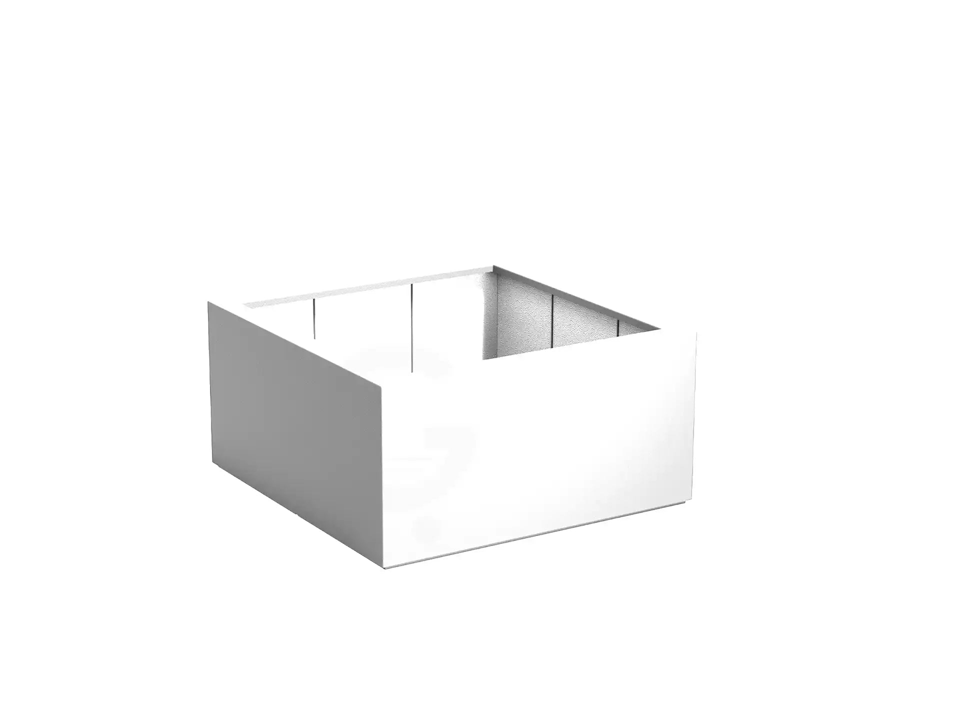 Adezz Carrez Plantenbak Polyester Vierkant 120 x 120 x 60 cm Verkeerswit