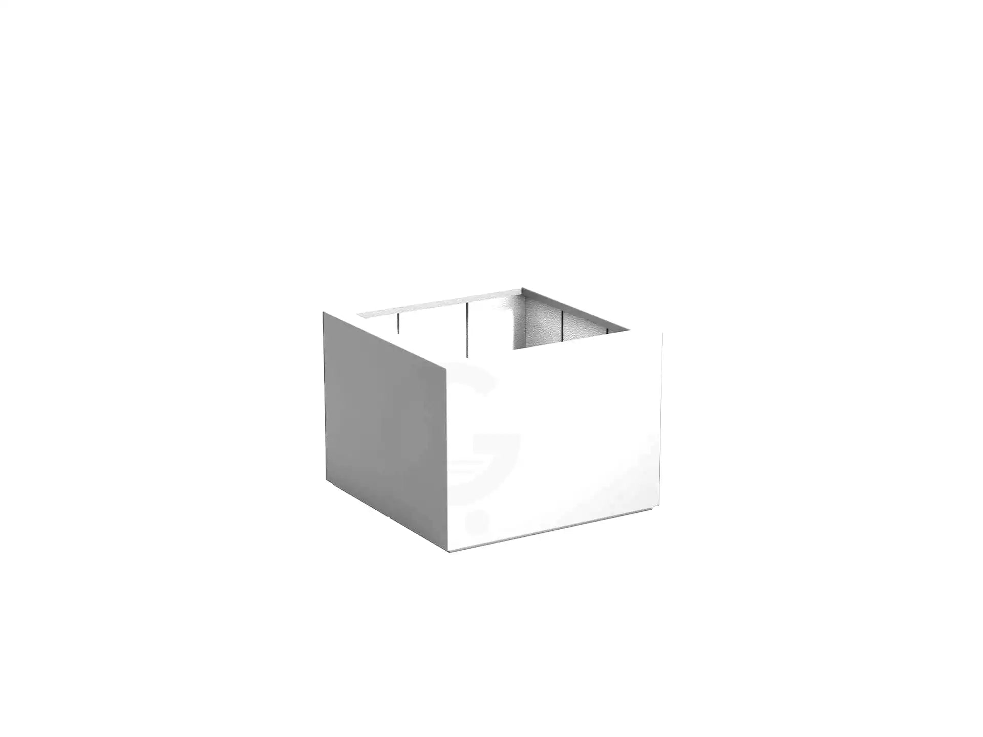 Adezz Carrez Plantenbak Polyester Vierkant 80 x 80 x 60 cm Verkeerswit