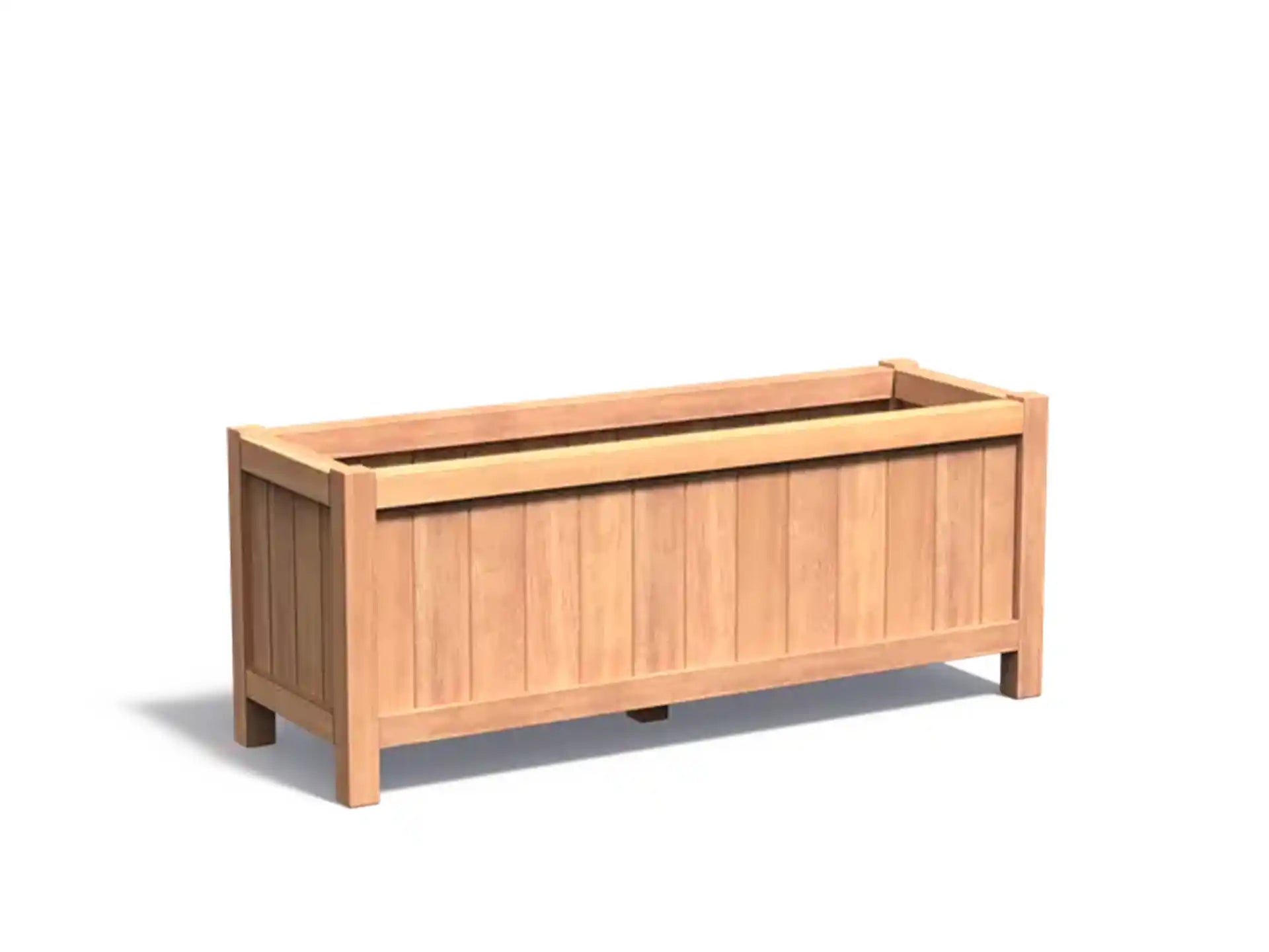 Adezz Valencia Hardhout Plantenbak Rechthoek met poten 150 x 50 x 60 cm met bodem