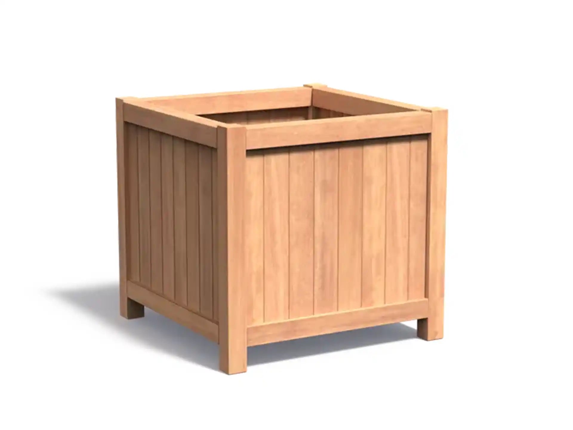 Adezz Valencia Hardhout Plantenbak Vierkant met poten 100 x 100 x 95 cm met bodem