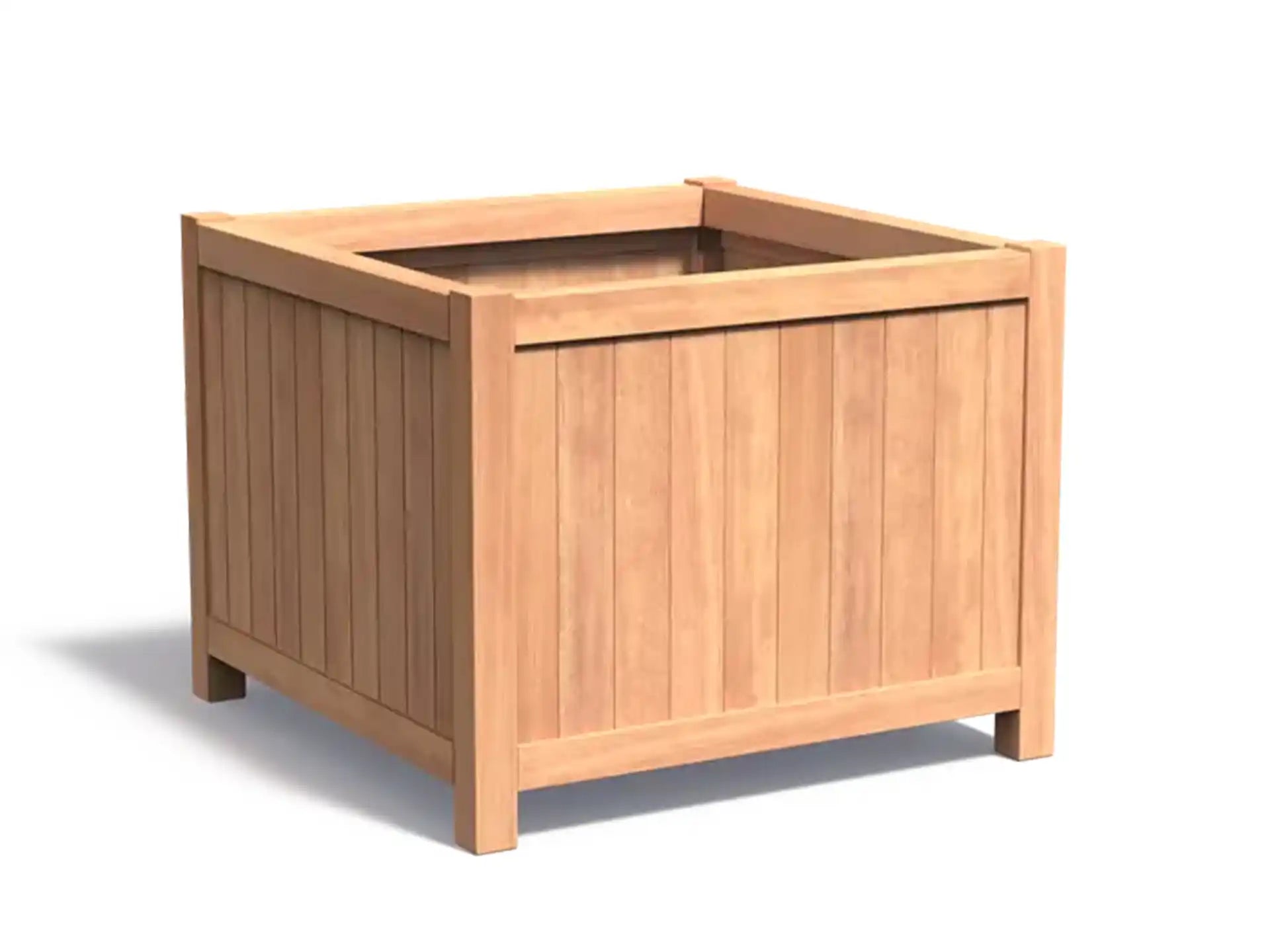 Adezz Valencia Hardhout Plantenbak Vierkant met poten 120 x 120 x 95 cm met bodem