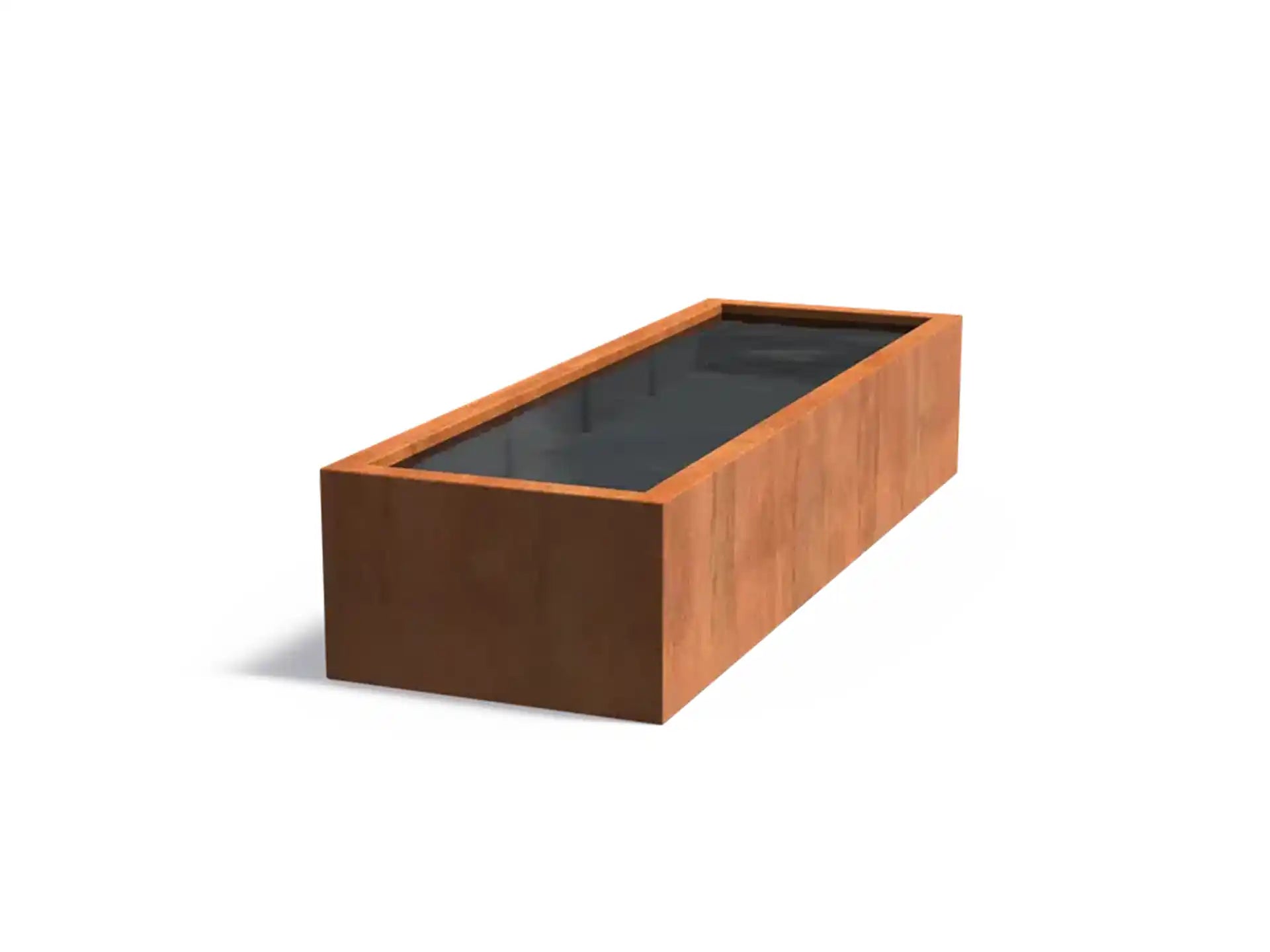 Adezz vijver van cortenstaal 300 x 100 x 60 cm met stoere roestkleur en duurzame uitstraling voor een moderne tuin