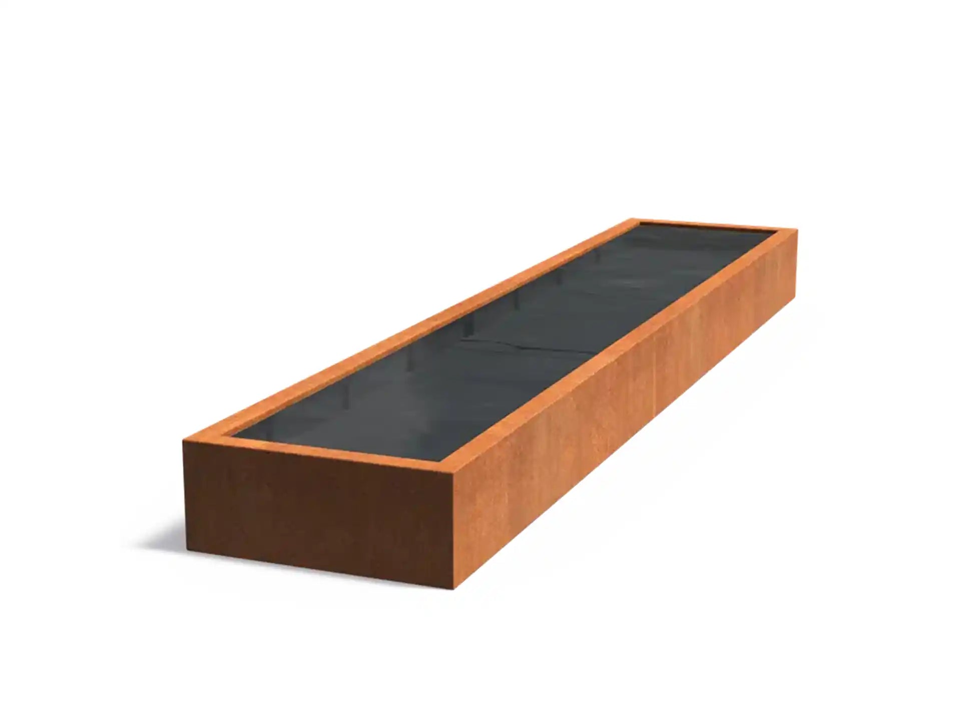 Adezz vijver van cortenstaal 500 x 100 x 40 cm met moderne en duurzame uitstraling voor de tuin