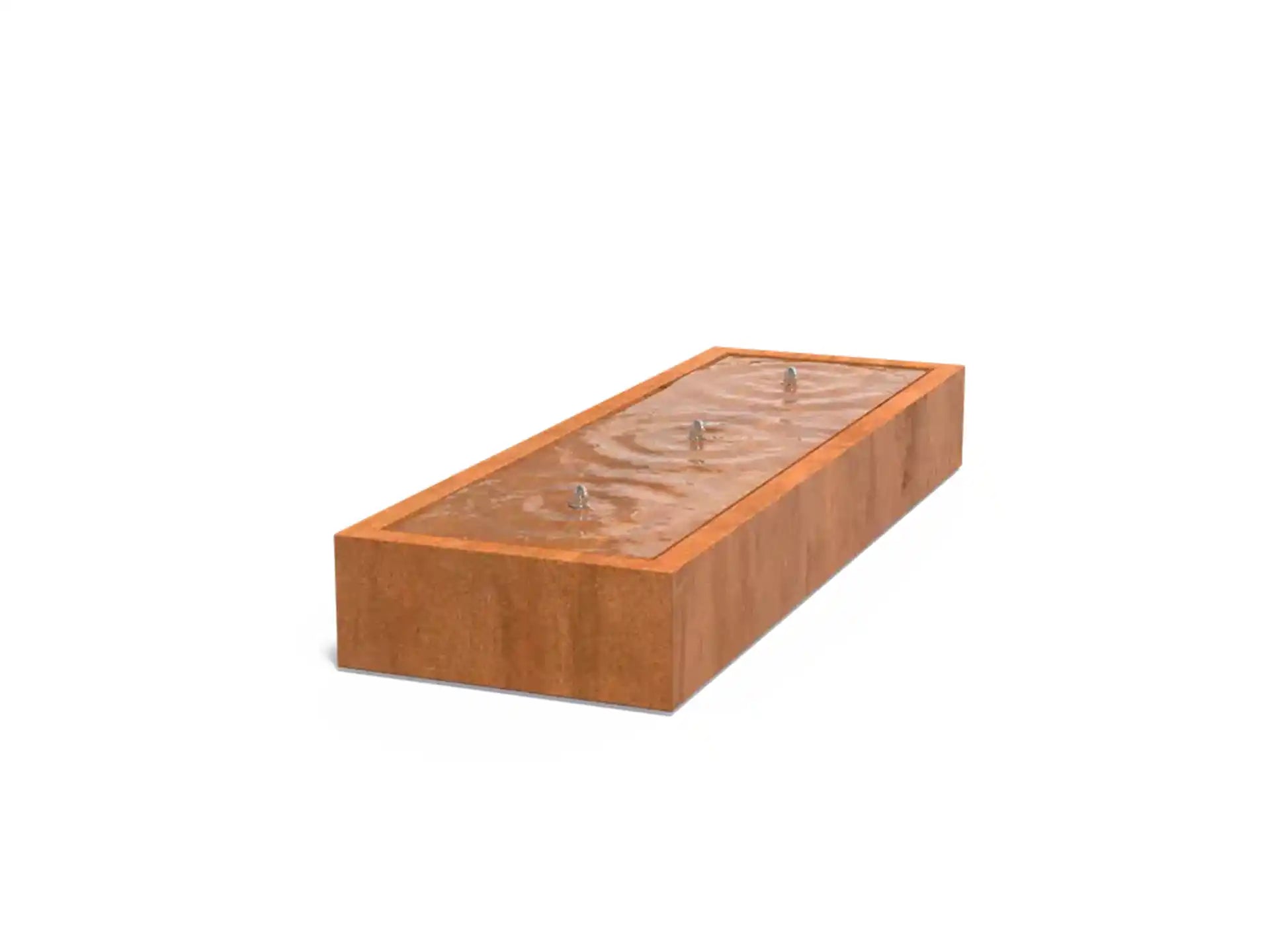 Adezz Watertafel met 3 Fonteinen Cortenstaal 300 x 100 x 40 cm