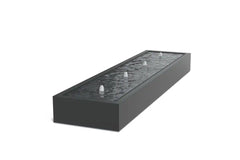 Adezz Watertafel met 4 Fonteinen Aluminium 400 x 100 x 40 cm