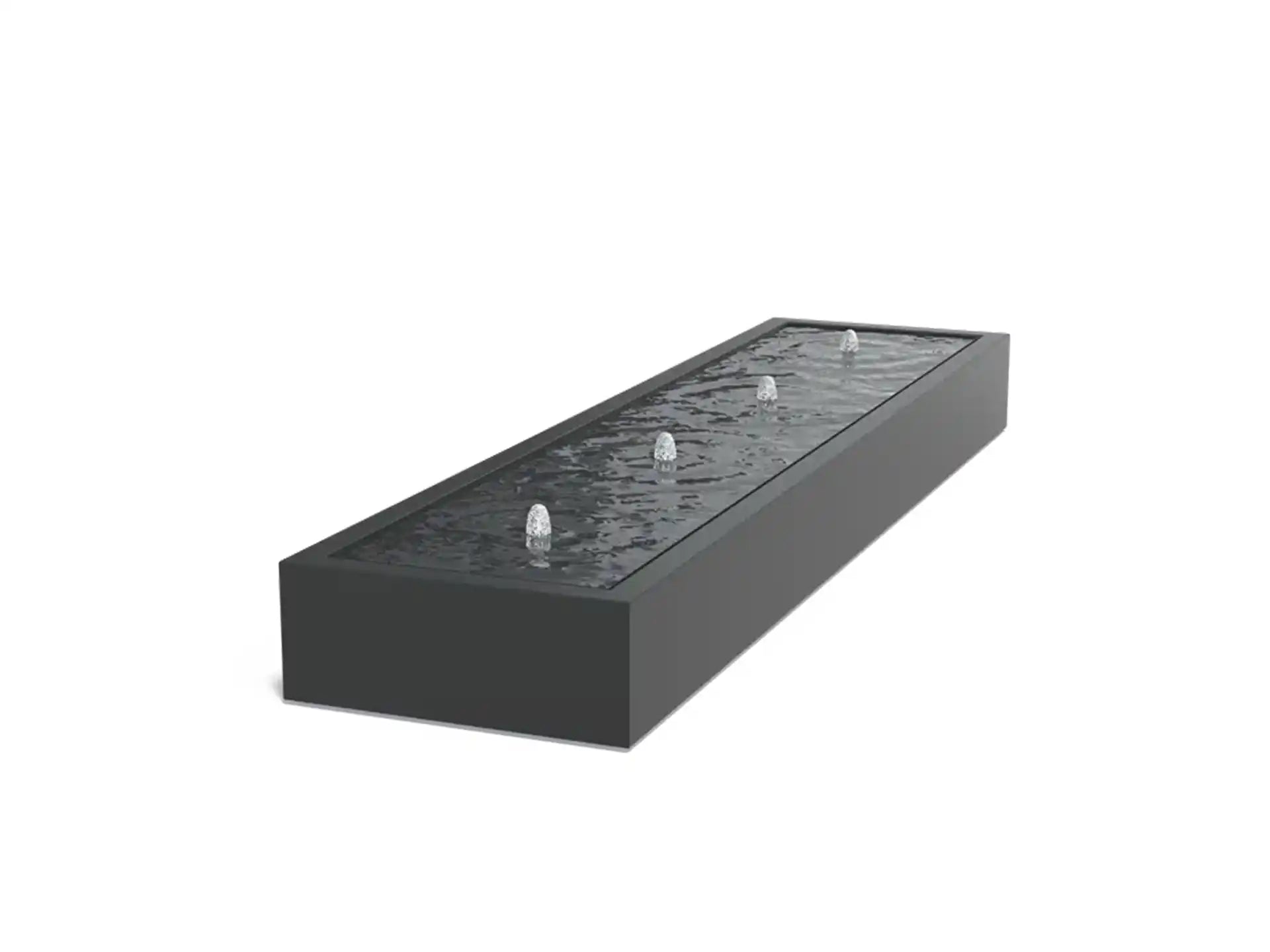 Adezz Watertafel met 4 Fonteinen Aluminium 400 x 100 x 40 cm