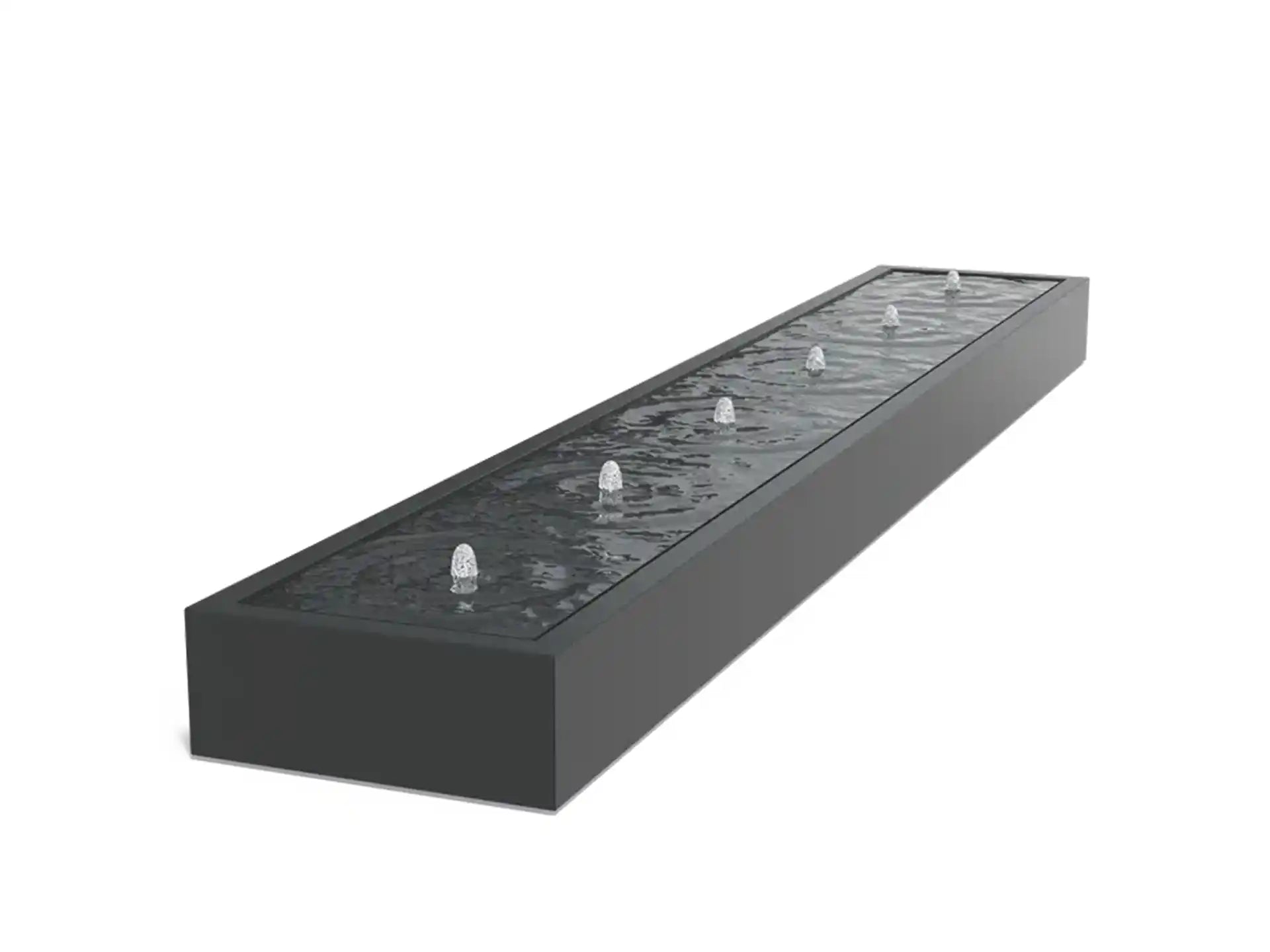 Adezz Watertafel met 6 Fonteinen Aluminium 600 x 100 x 40 cm