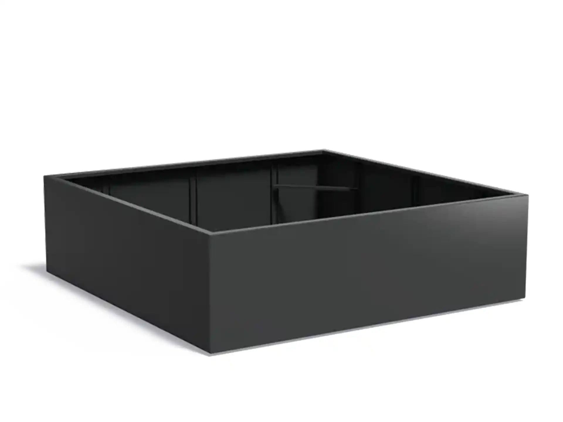 Adezz Carrez Aluminium Plantenbak Vierkant 200 x 200 x 60 cm Zwartgrijs