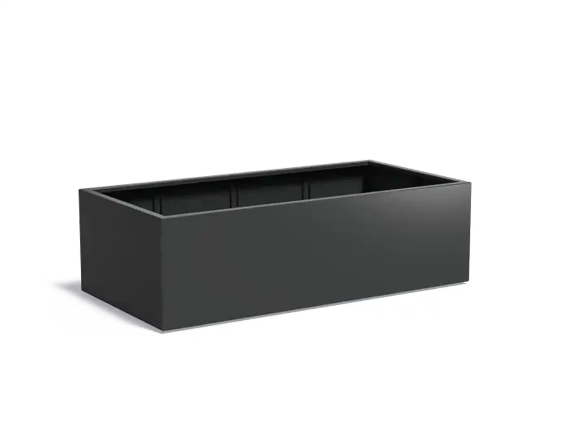 Adezz Carrez Aluminium Plantenbak Rechthoek 200 x 100 x 60 cm Zwartgrijs