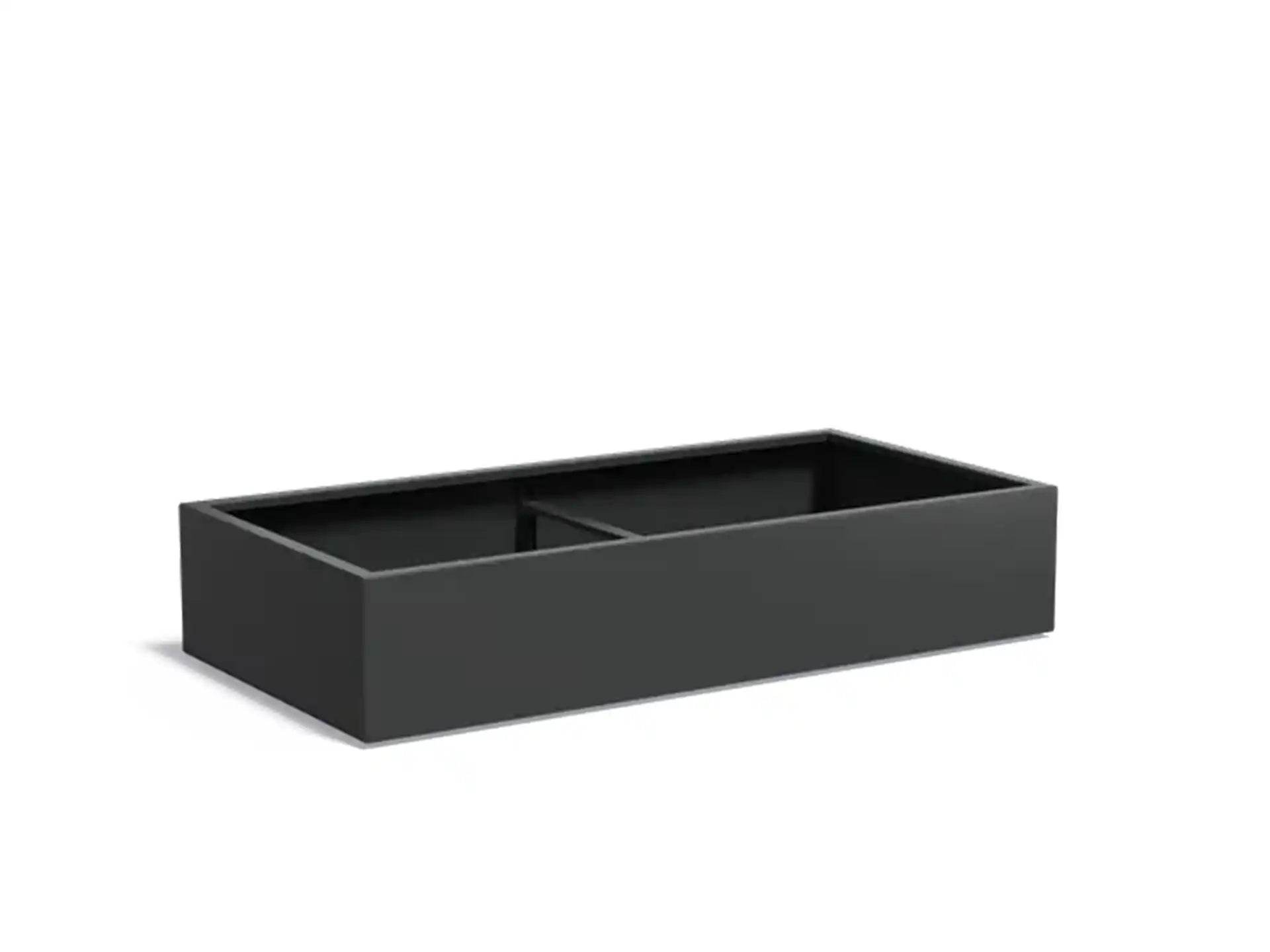 Adezz Carrez Aluminium Plantenbak Rechthoek 200 x 100 x 40 cm Zwartgrijs