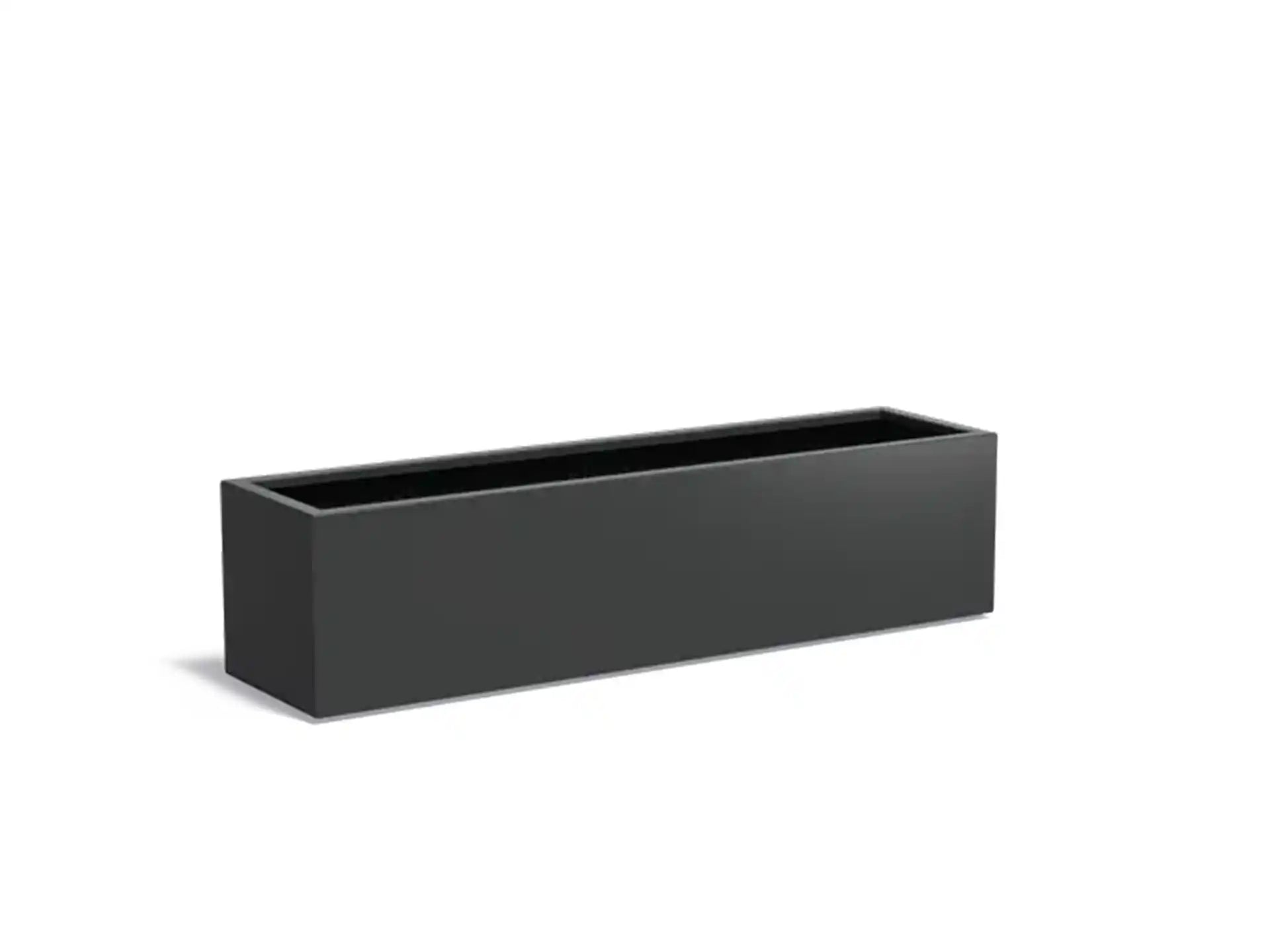 Adezz Carrez Aluminium Plantenbak Rechthoek 200 x 50 x 50 cm Zwartgrijs