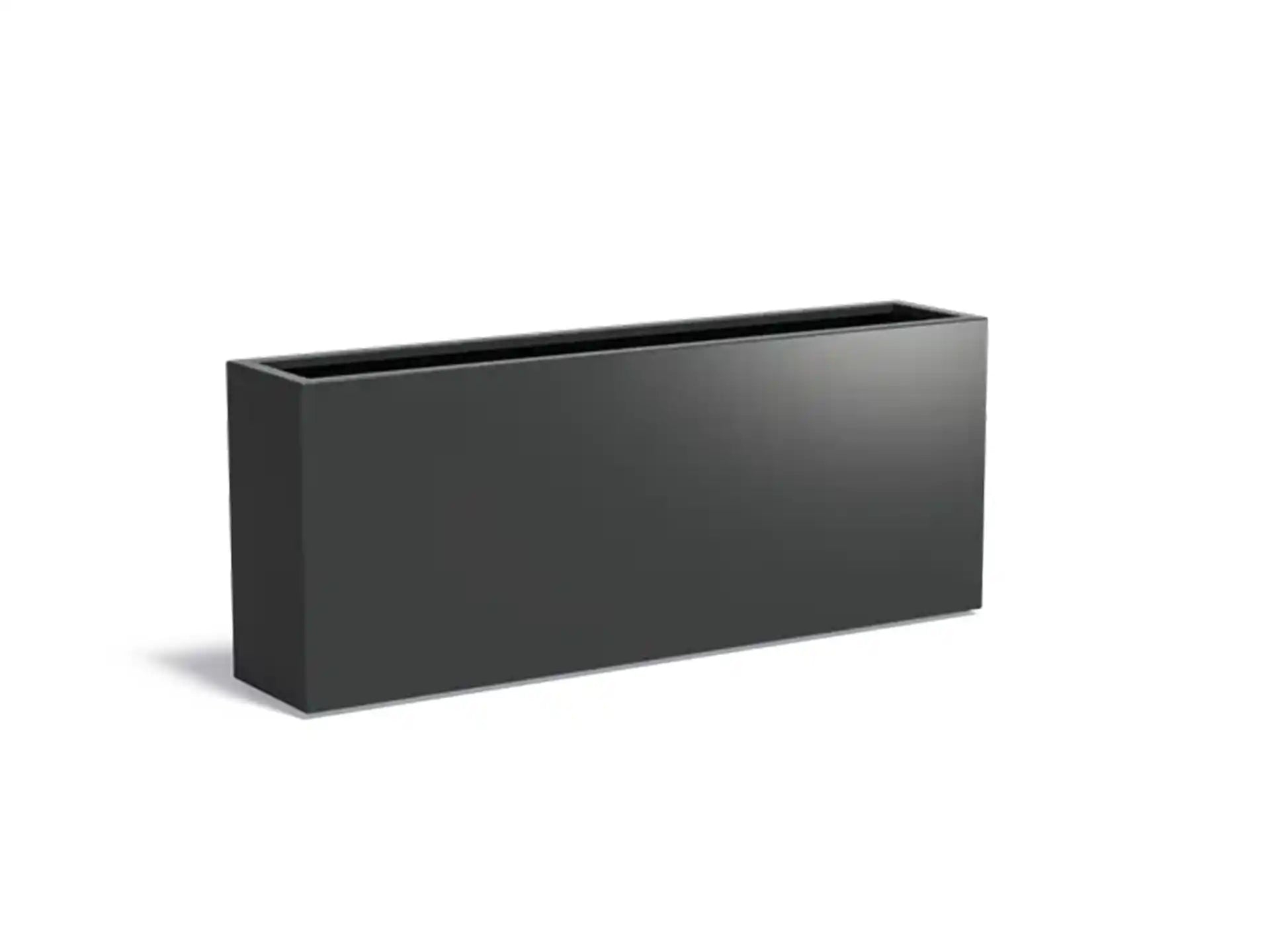 Adezz Carrez Aluminium Plantenbak Rechthoek 200 x 40 x 80 cm Zwartgrijs
