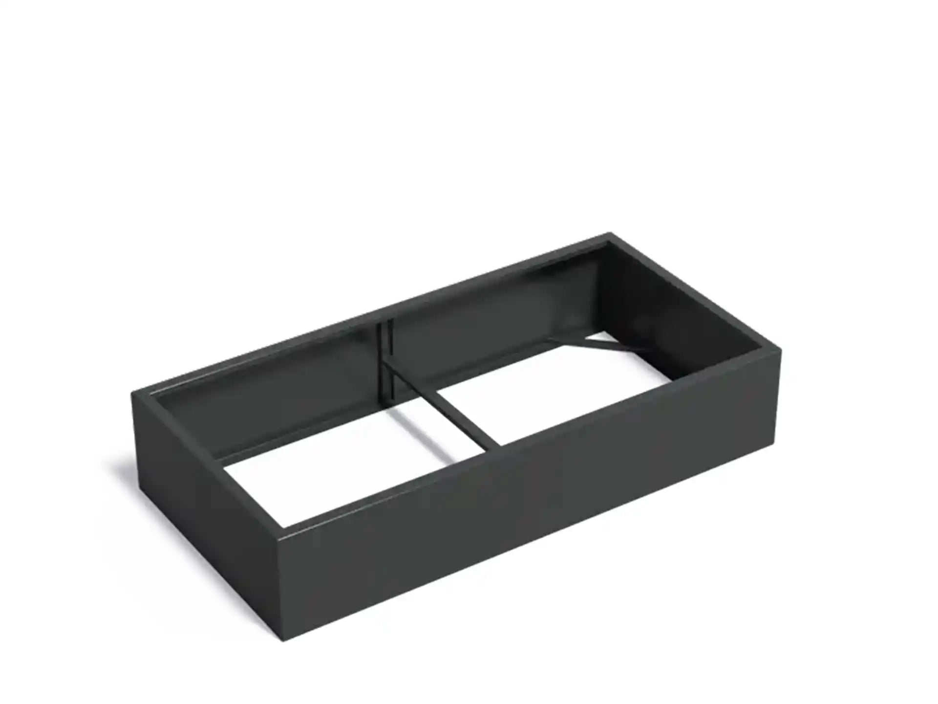 Adezz Carrez Aluminium Plantenbak Rechthoek zonder Bodem 200 x 100 x 40 cm Zwartgrijs