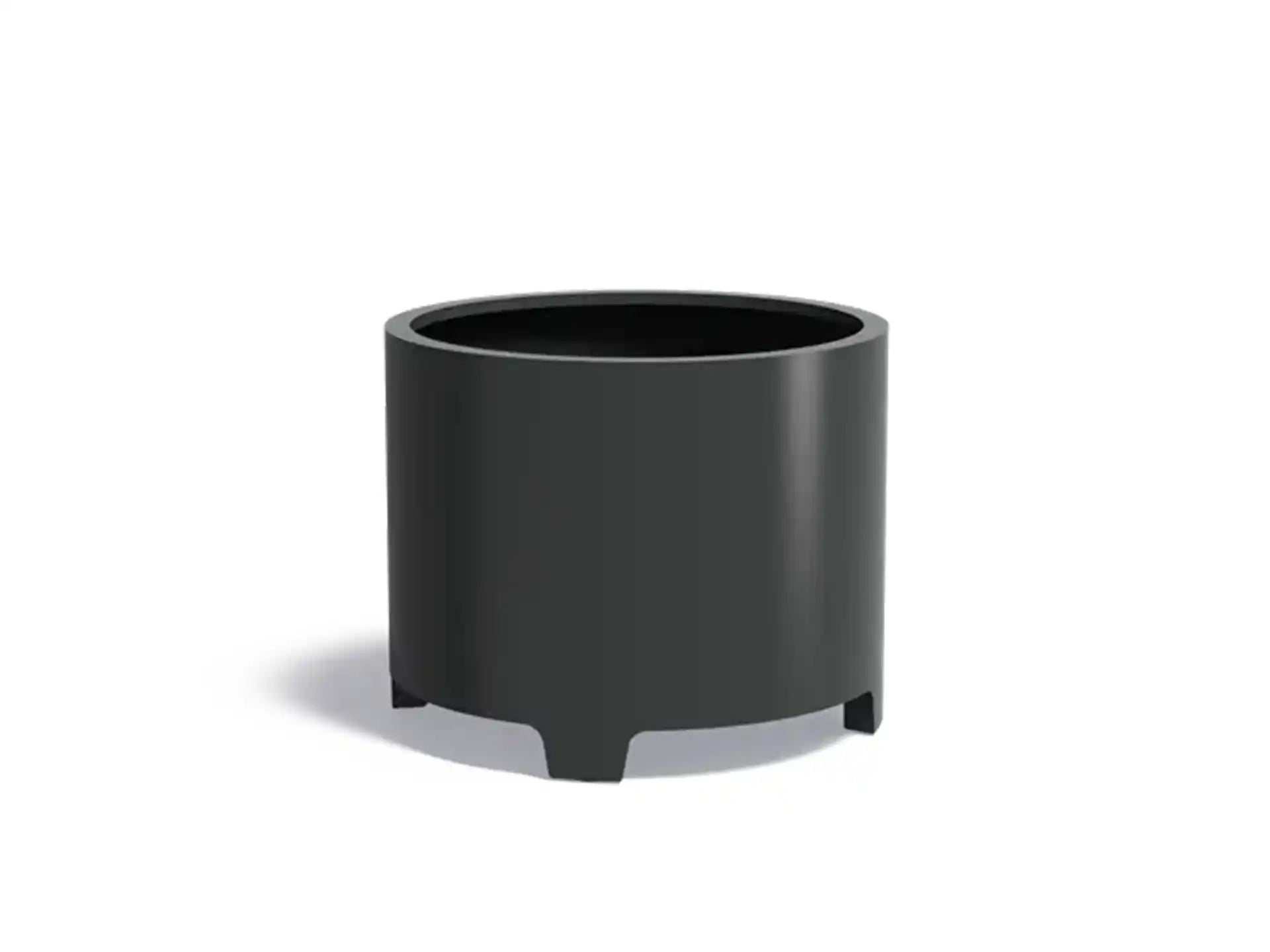 Adezz Circum Aluminium Plantenbak Rond met Poten 100 x 100 x 80 cm Zwartgrijs