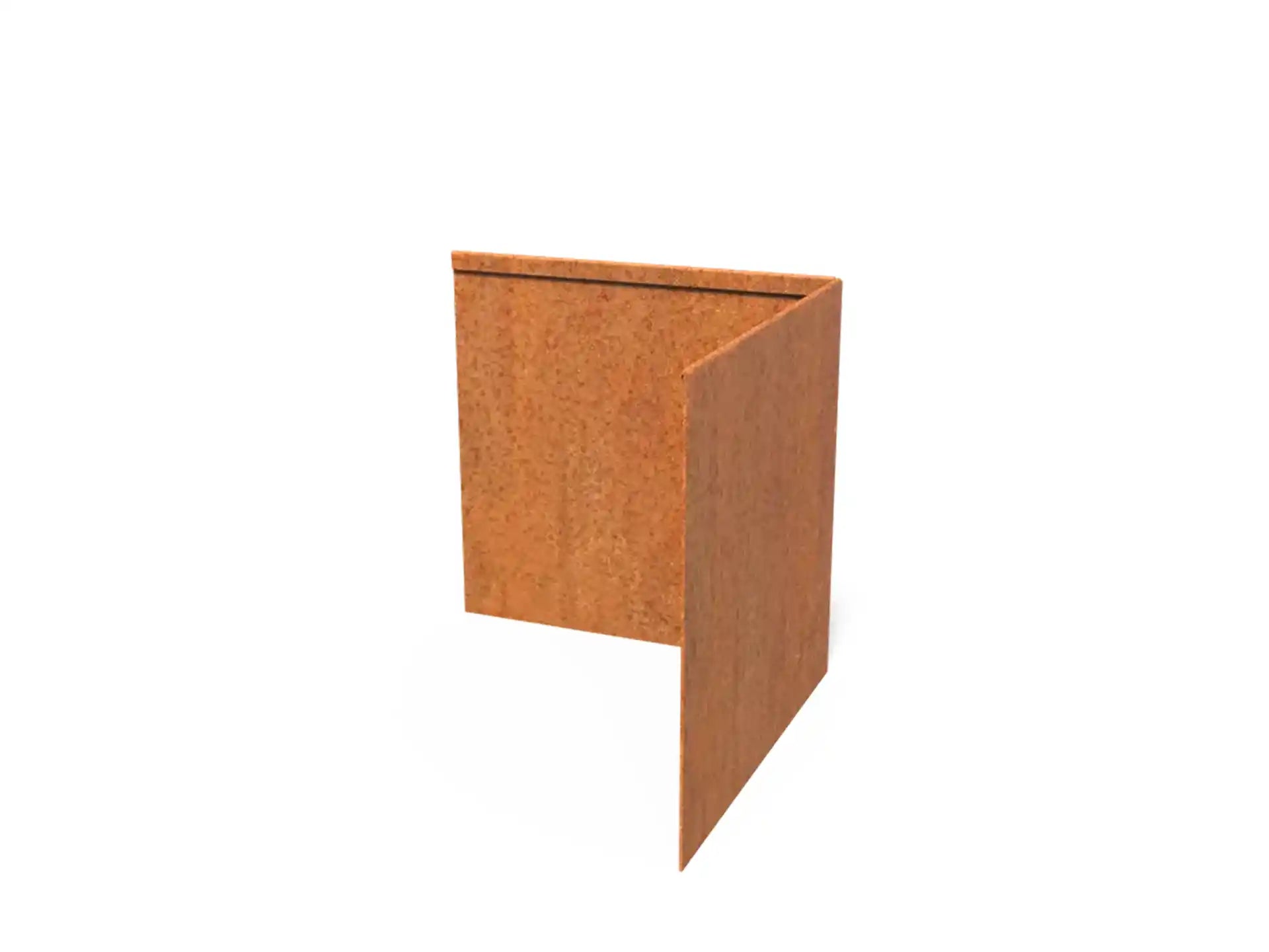 Adezz Kantopsluiting cortenstaal hoek geplet buiten 30 x 30 x 29 cm - 2 mm