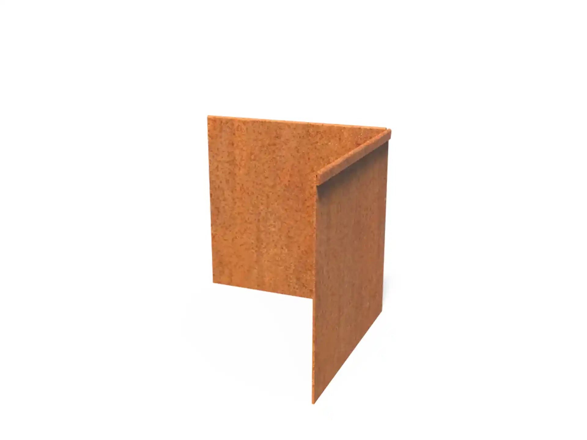 Adezz Kantopsluiting cortenstaal hoek geplet binnen 30 x 30 x 29 cm - 2 mm