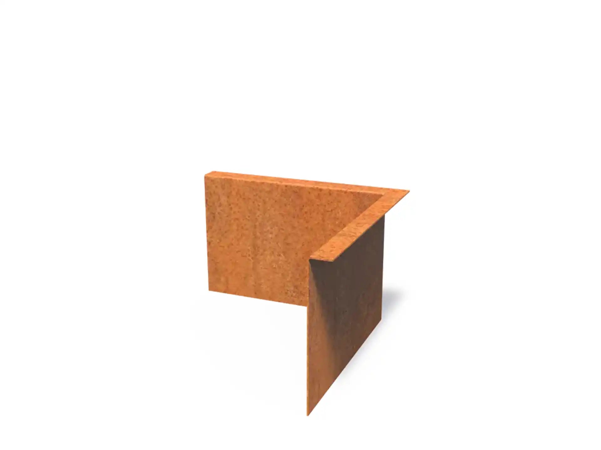 Adezz Kantopsluiting cortenstaal hoek gezet binnen 30 x 30 x 20 cm - 2 mm