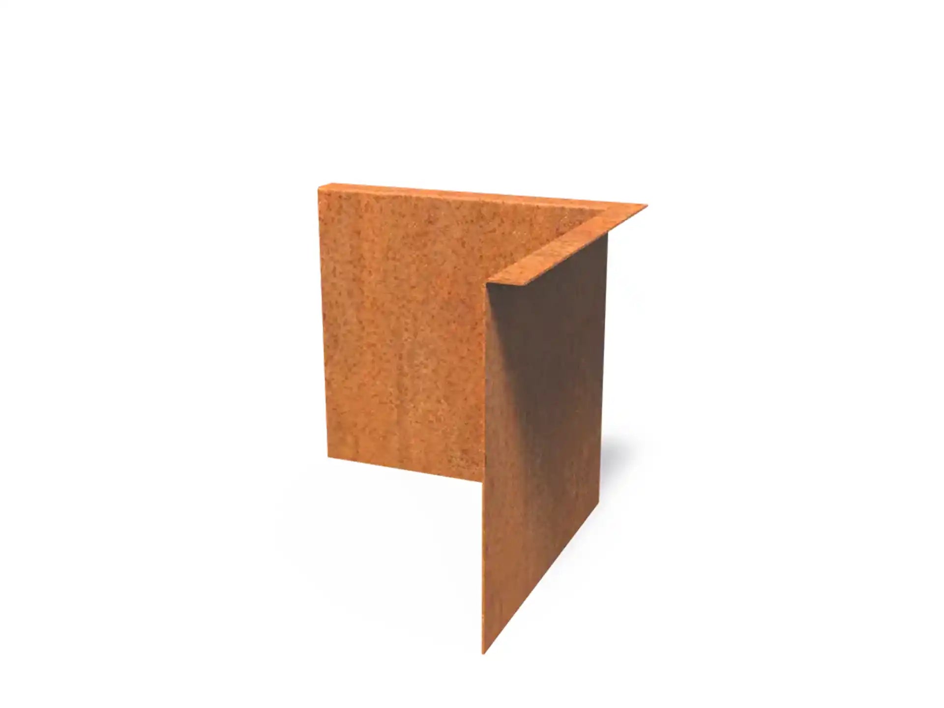 Adezz Kantopsluiting cortenstaal hoek gezet buiten 30 x 30 x 29 cm - 2 mm