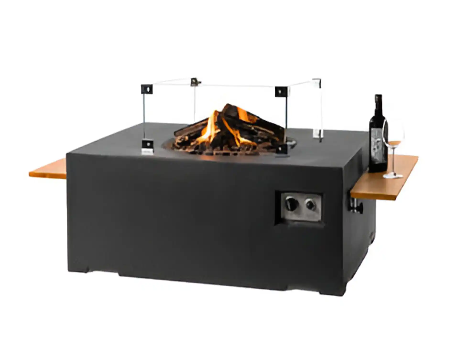 Glasombouw 56 x 56 x 18 cm geschikt voor Happy Cocooning inbouwbrander