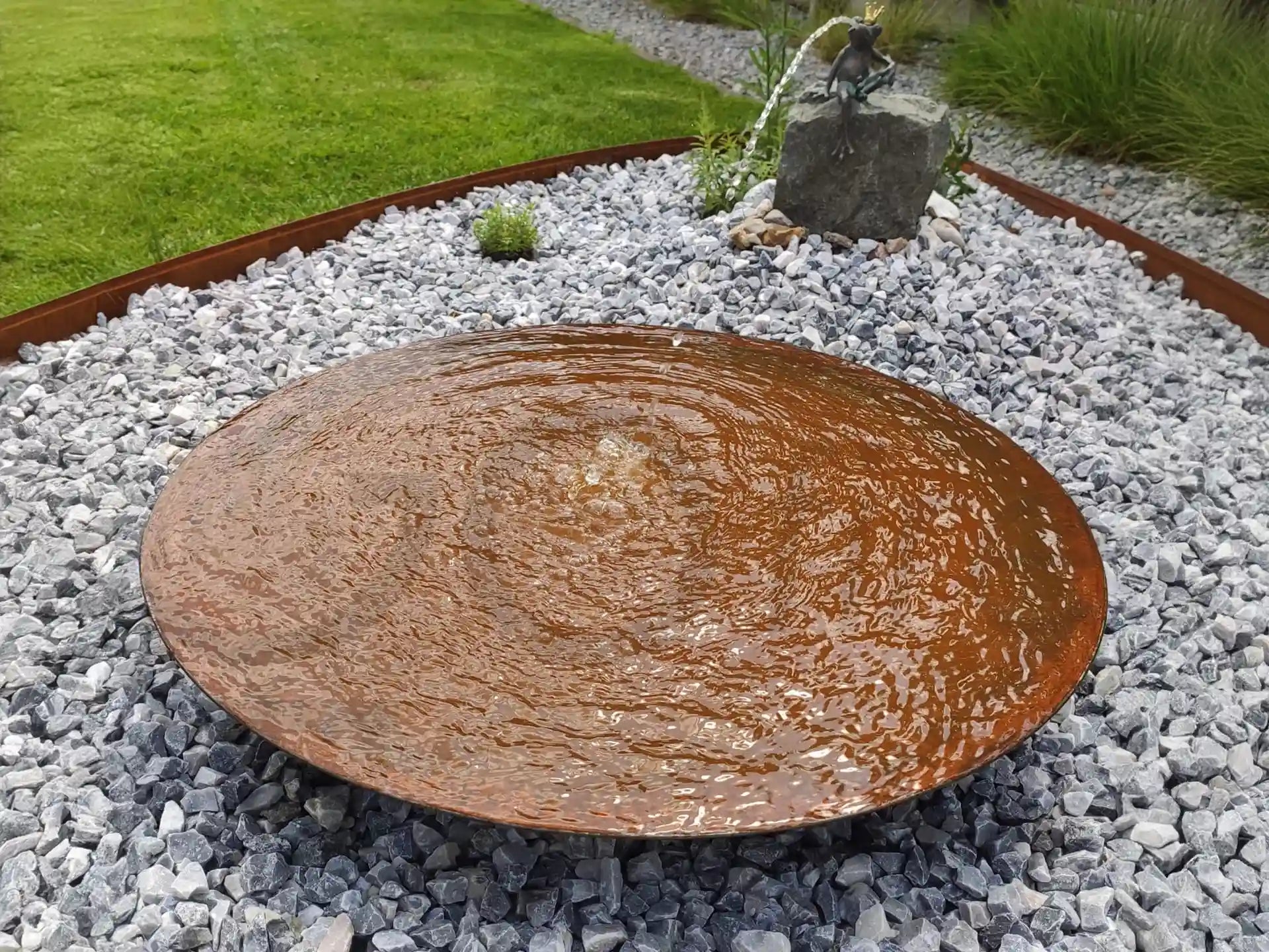 GoFire Soho Waterschaal cortenstaal 80 cm - vogel drinkschaal - groot vogelbad tuin