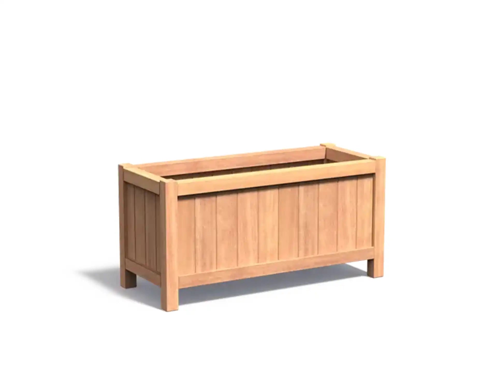 Adezz Valencia Hardhout Plantenbak Rechthoek met poten 120 x 50 x 60 cm met bodem