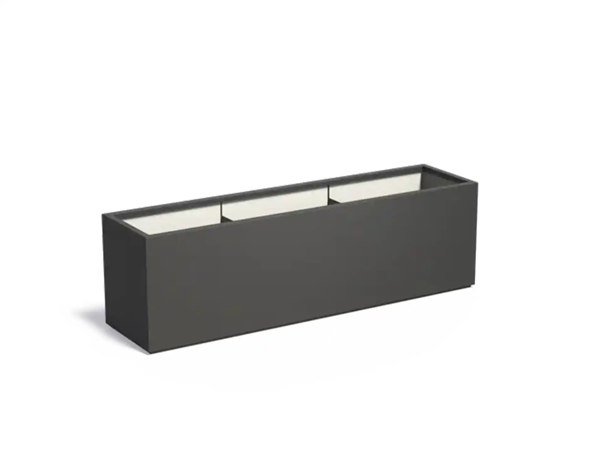 Adezz Carrez Plantenbak Polyester Rechthoek 200 x 50 x 60 cm Zwartgrijs